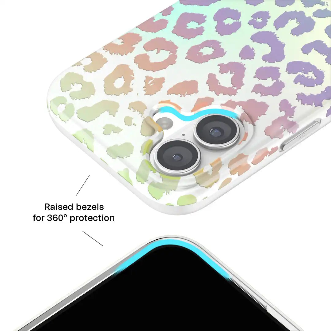 White Opal Leopard iPhone Case