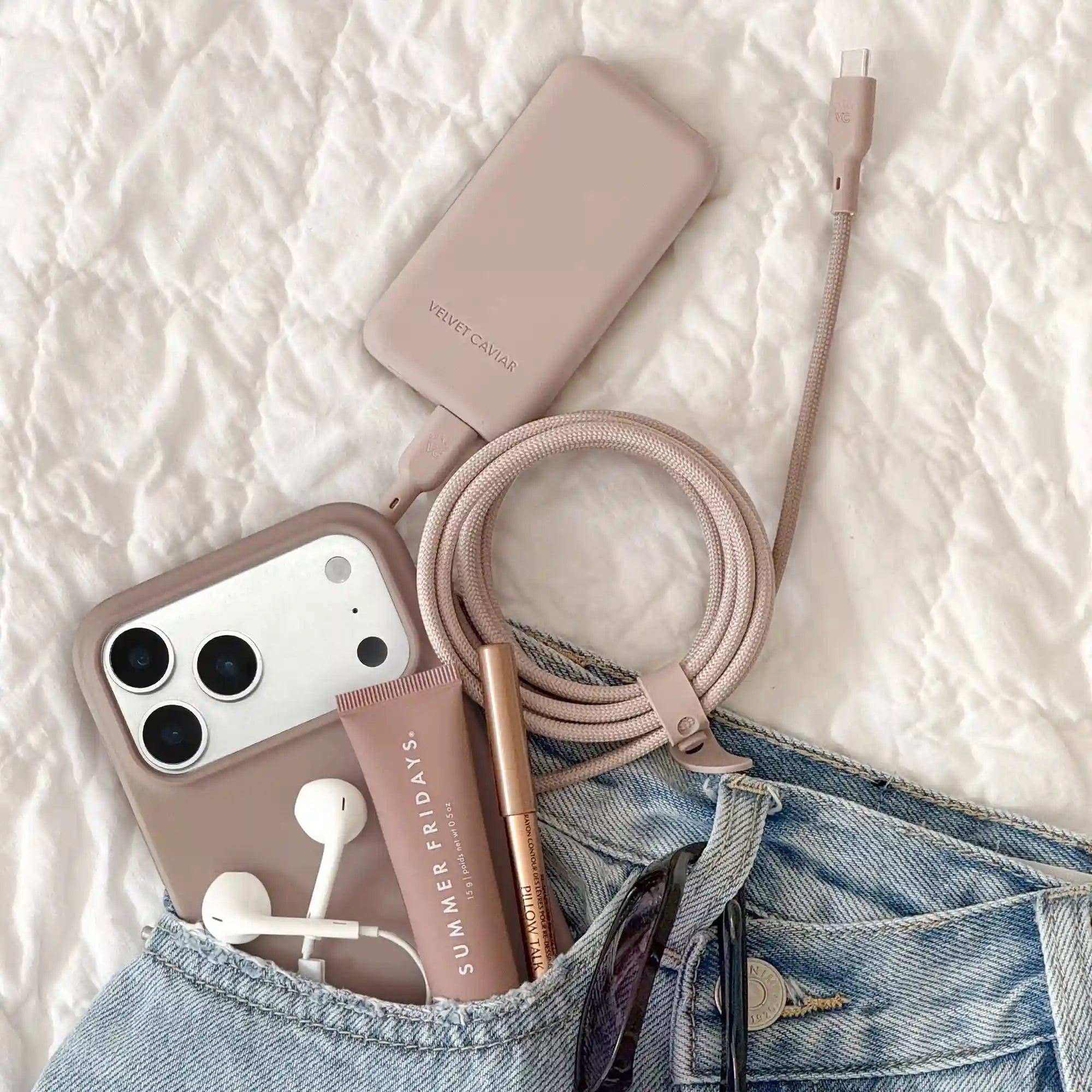 Iced Chai Fast Charging Set, Dual Port Wall Adapter + 6ft USB-C Cable