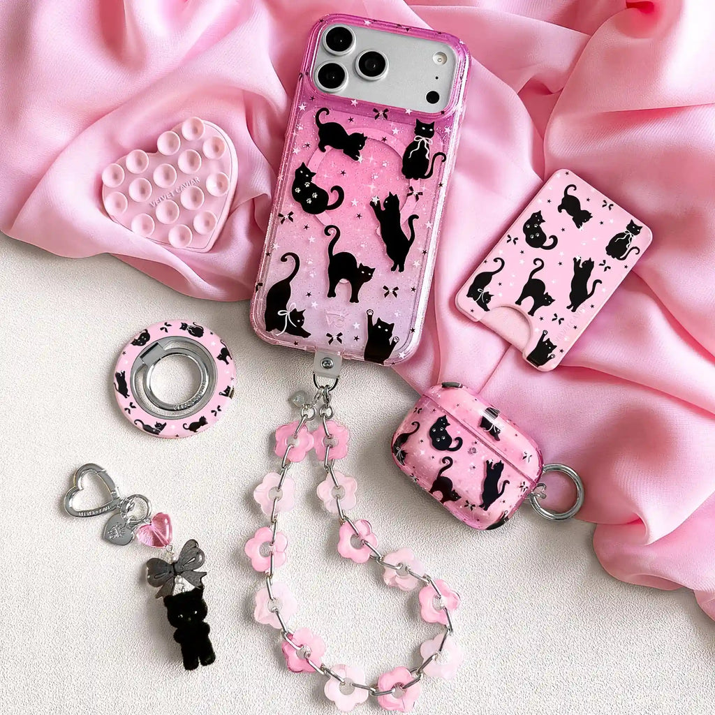 Lucky Kittens Glitter AirPod Case