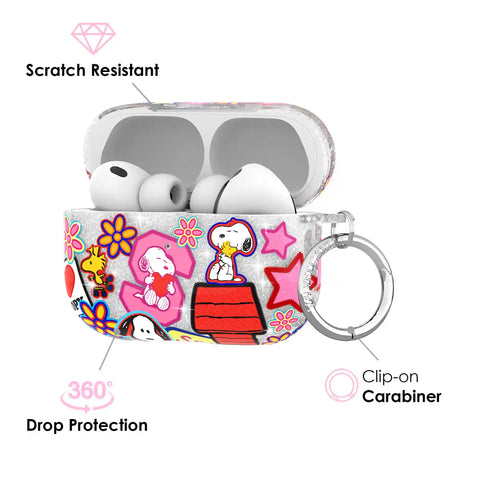 Snoopy Patchwork Glitter AirPod Case