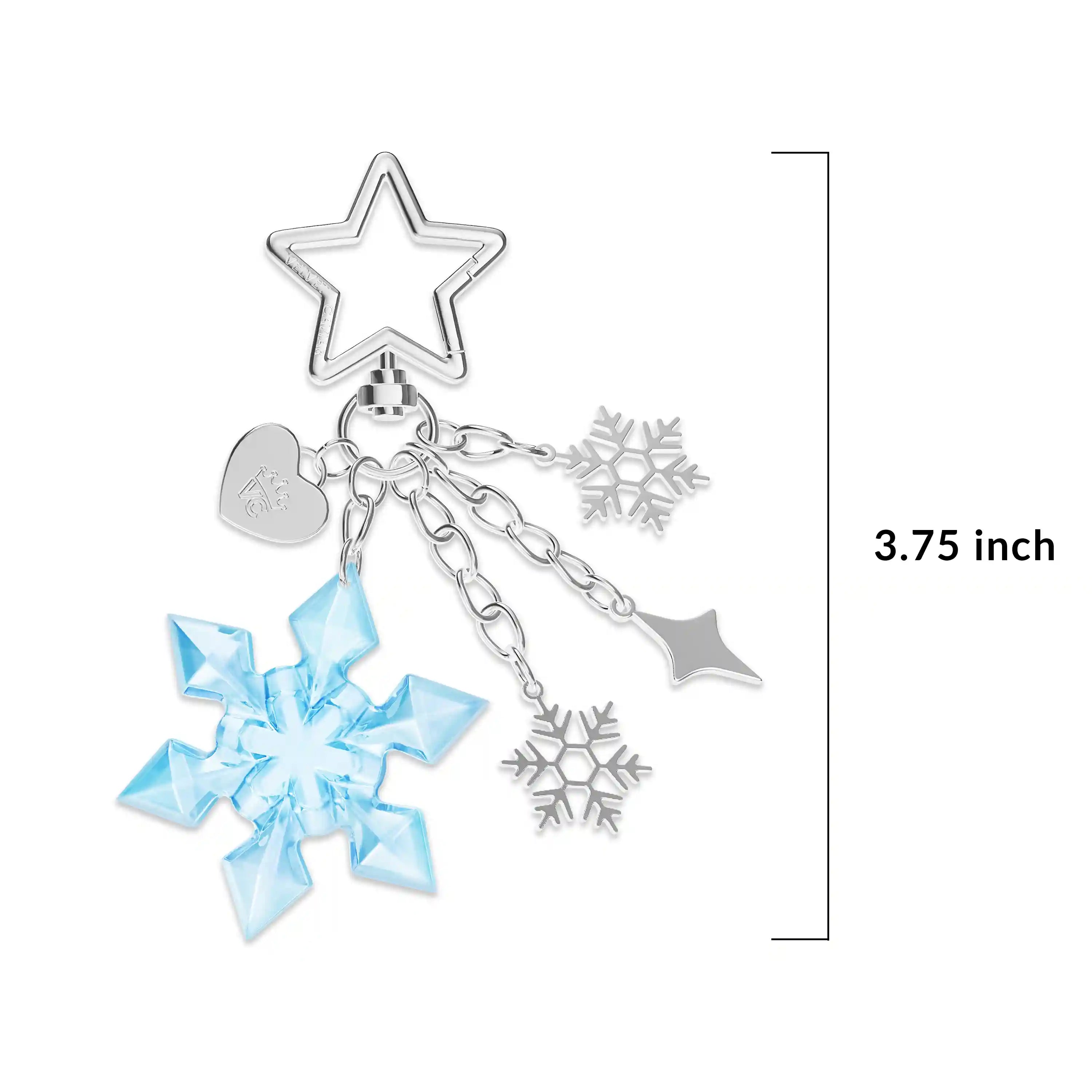 Blue Snowflake Bag Charm