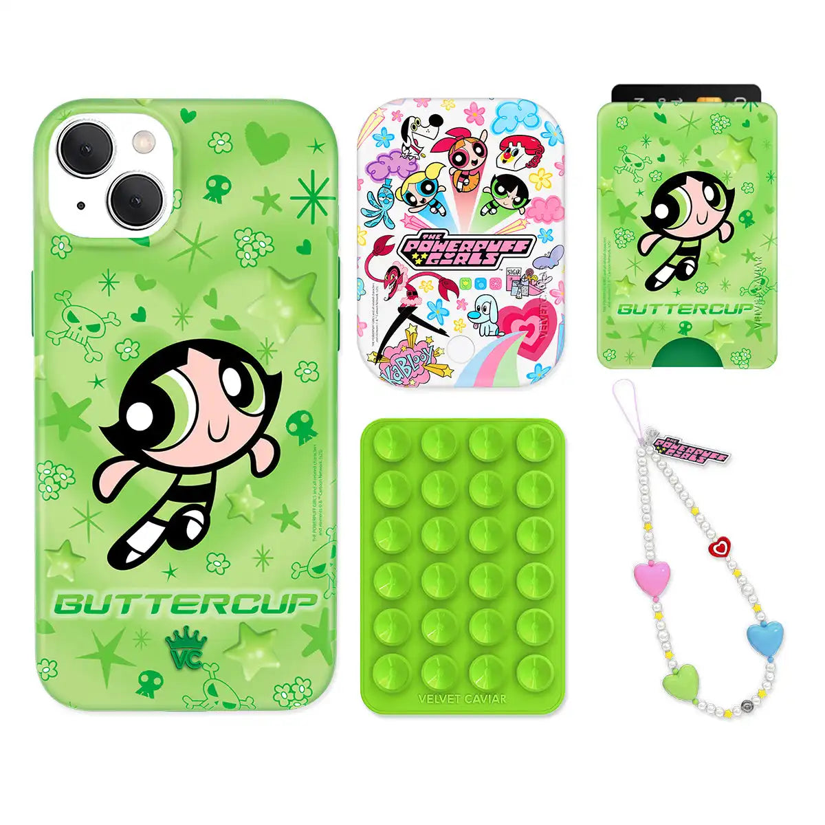 The Powerpuff Girls Buttercup iPhone Bundle Set - Wallet
