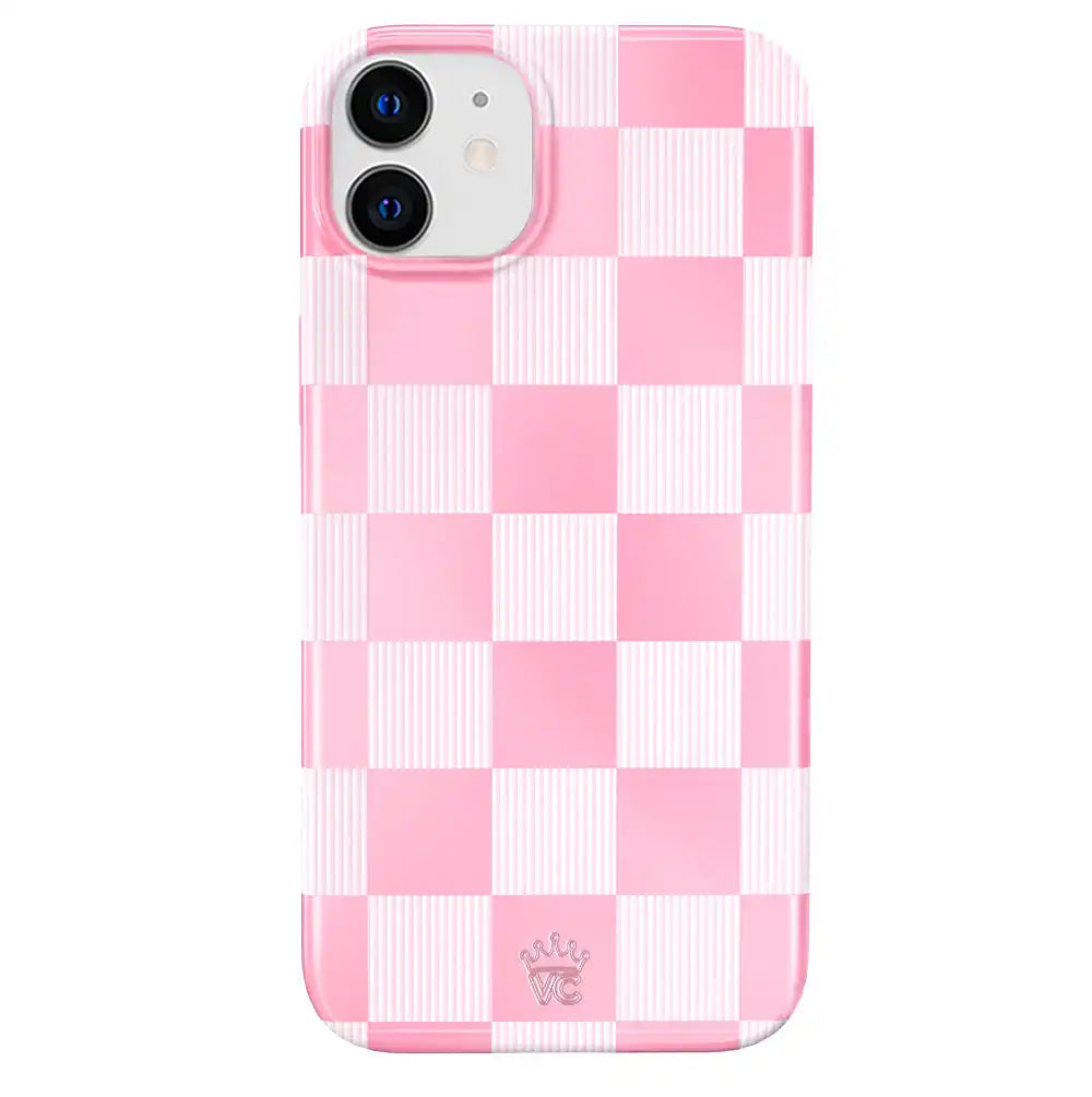 Pink Vibe Checkered iPhone Case