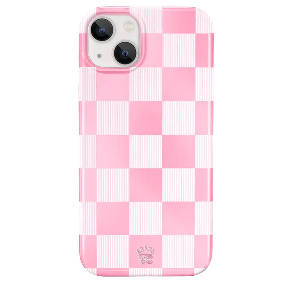 Pink Vibe Checkered iPhone Case