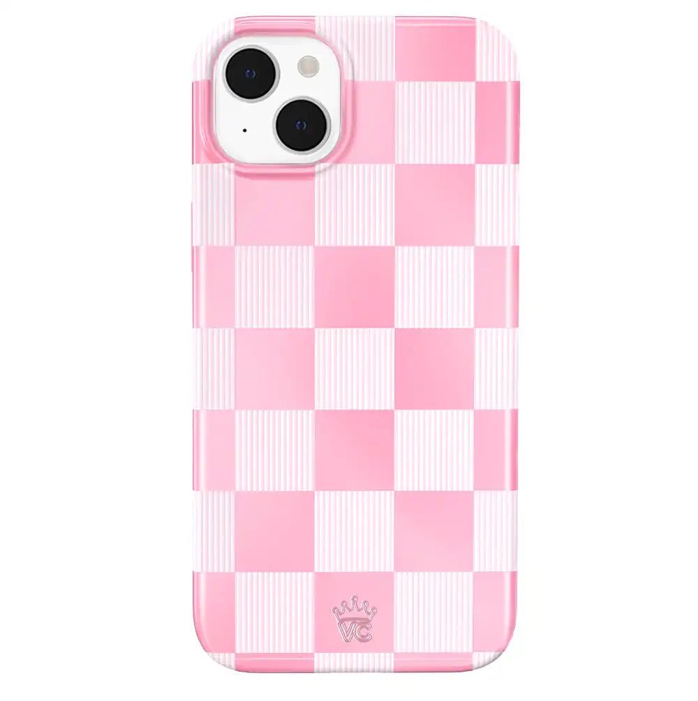 Pink Vibe Checkered iPhone Case