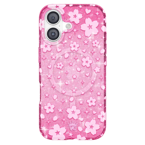 Cherry Blossom Glitter iPhone Case