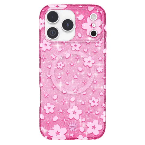Cherry Blossom Glitter iPhone Case