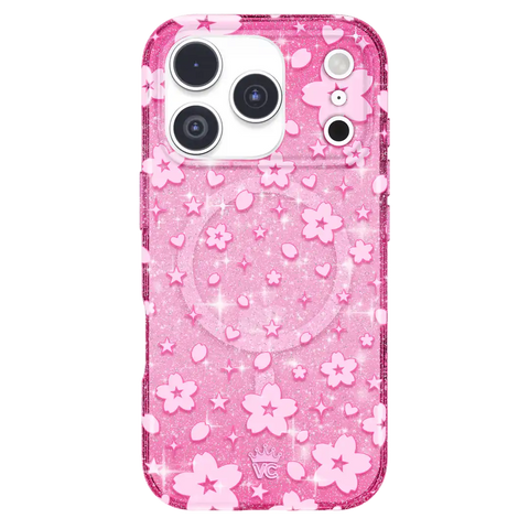 Cherry Blossom Glitter iPhone Case