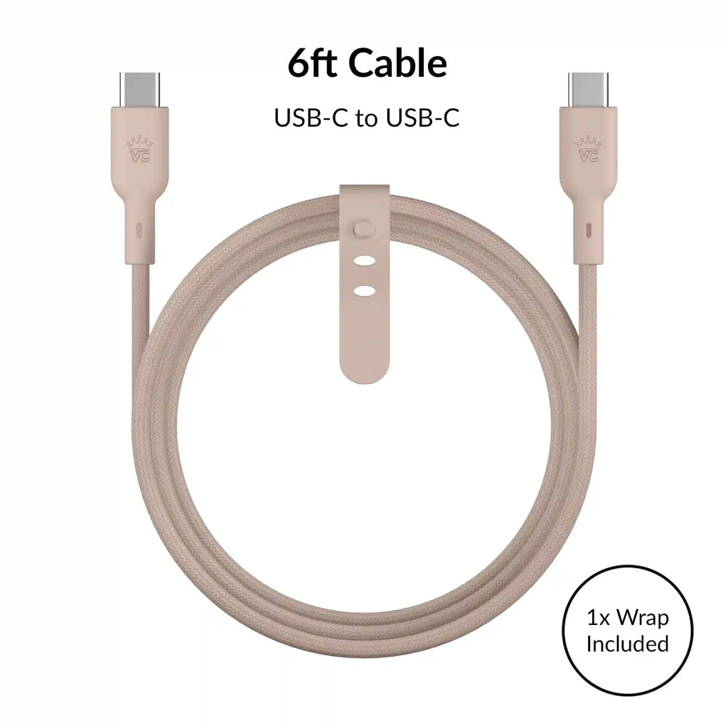 Iced Chai Fast Charging Set, Dual Port Wall Adapter + 6ft USB-C Cable