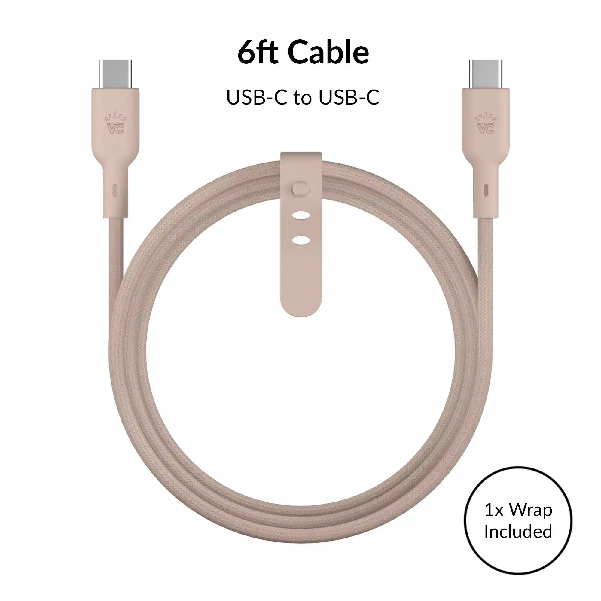 Iced Chai Fast Charging Set, Dual Port Wall Adapter + 6ft USB-C Cable