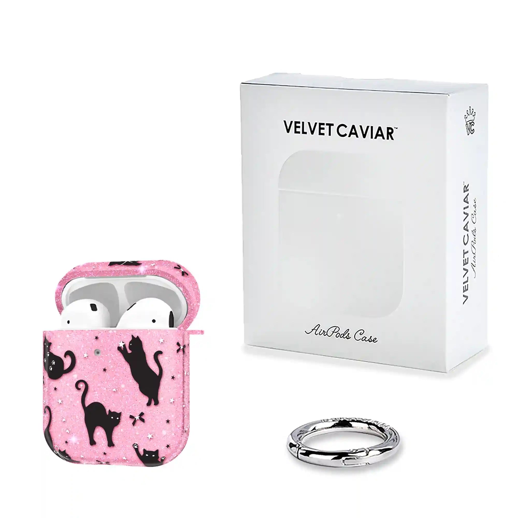 Lucky Kittens Glitter AirPod Case