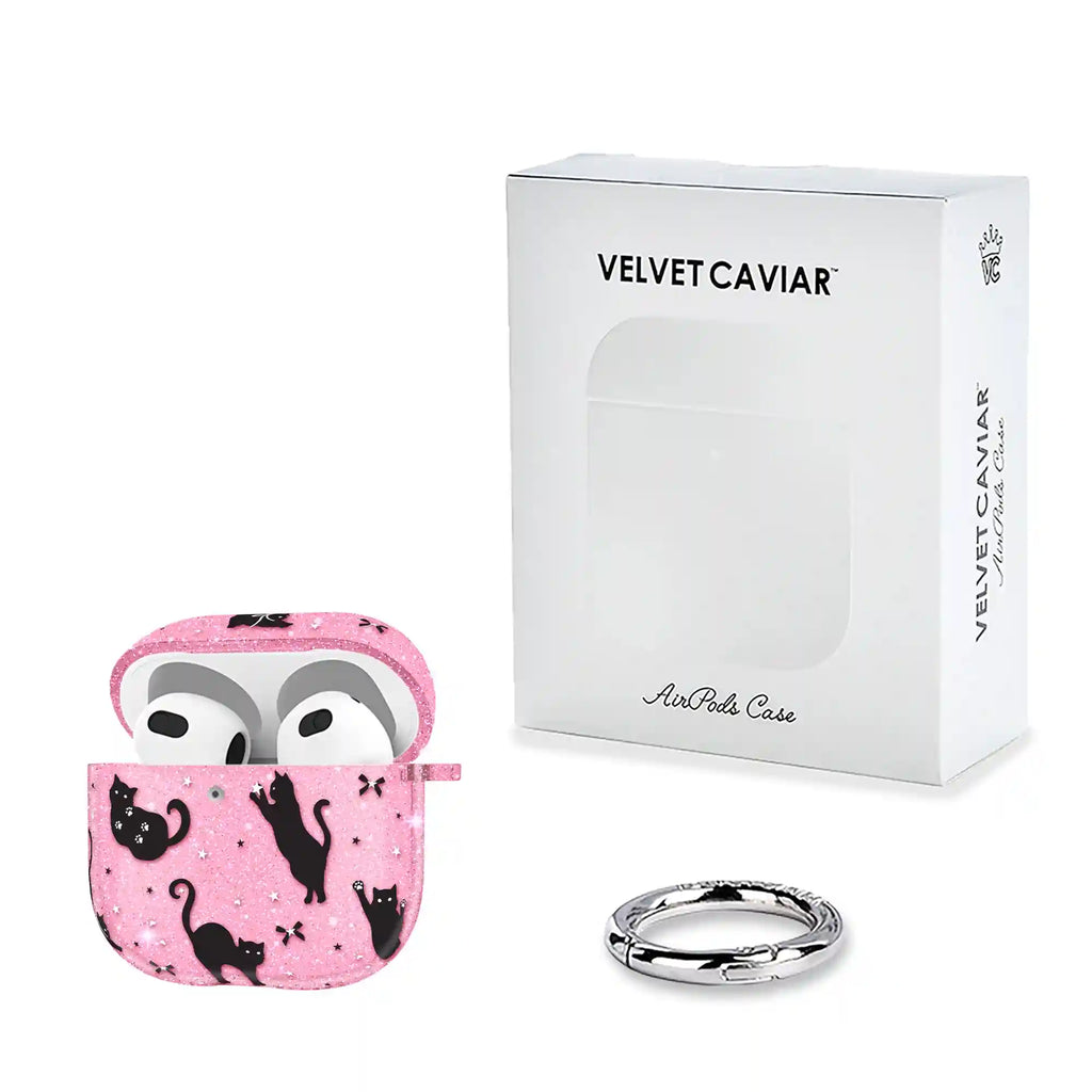 Lucky Kittens Glitter AirPod Case