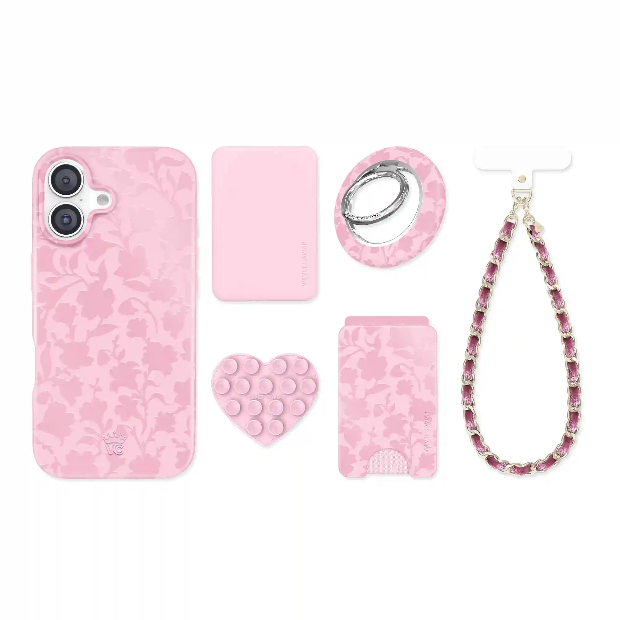 Magical Mauve Floral iPhone Bundle Set