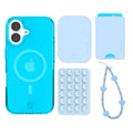 Neon Blue iPhone Bundle Set - Wallet
