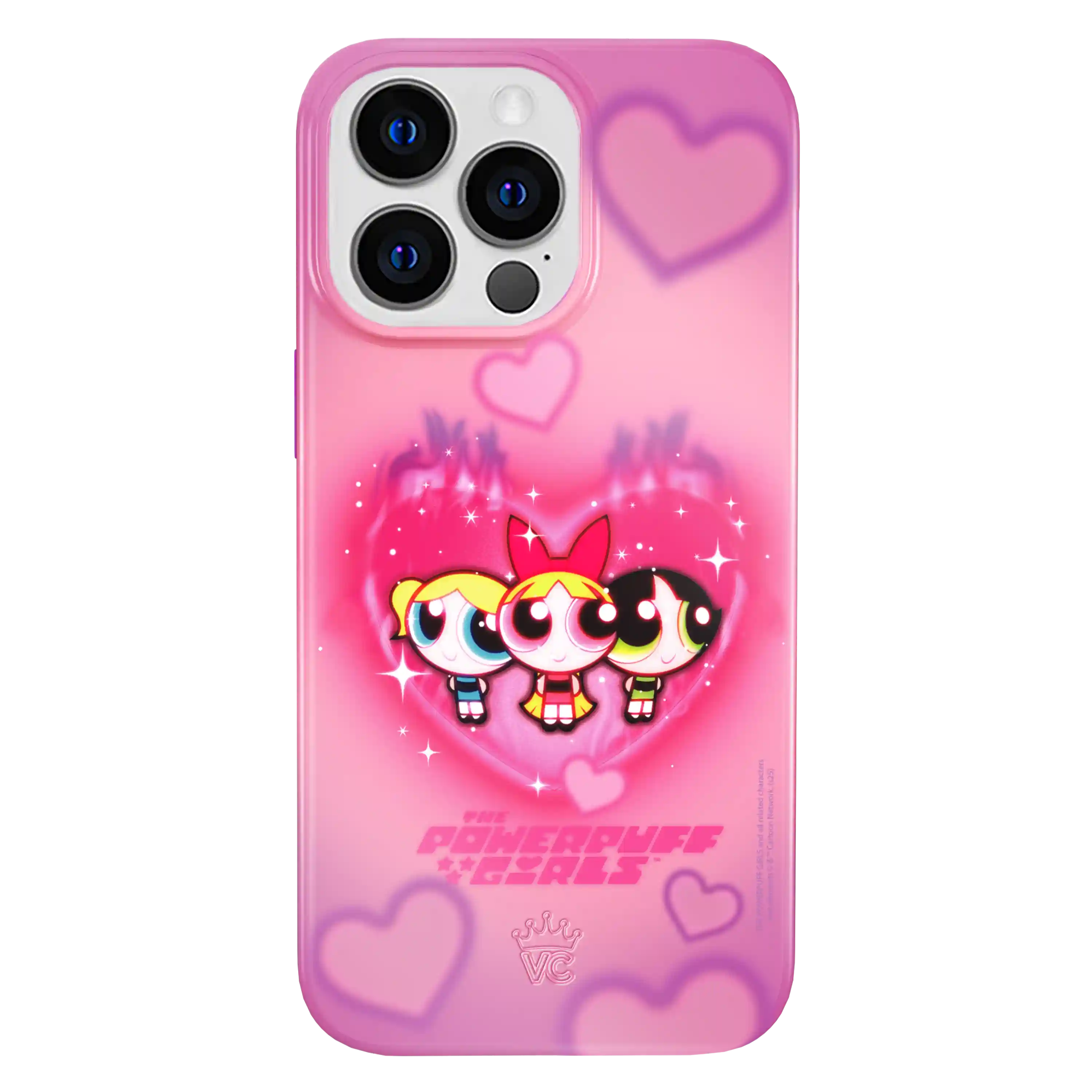 The Powerpuff Girls Airbrush Hearts iPhone Case