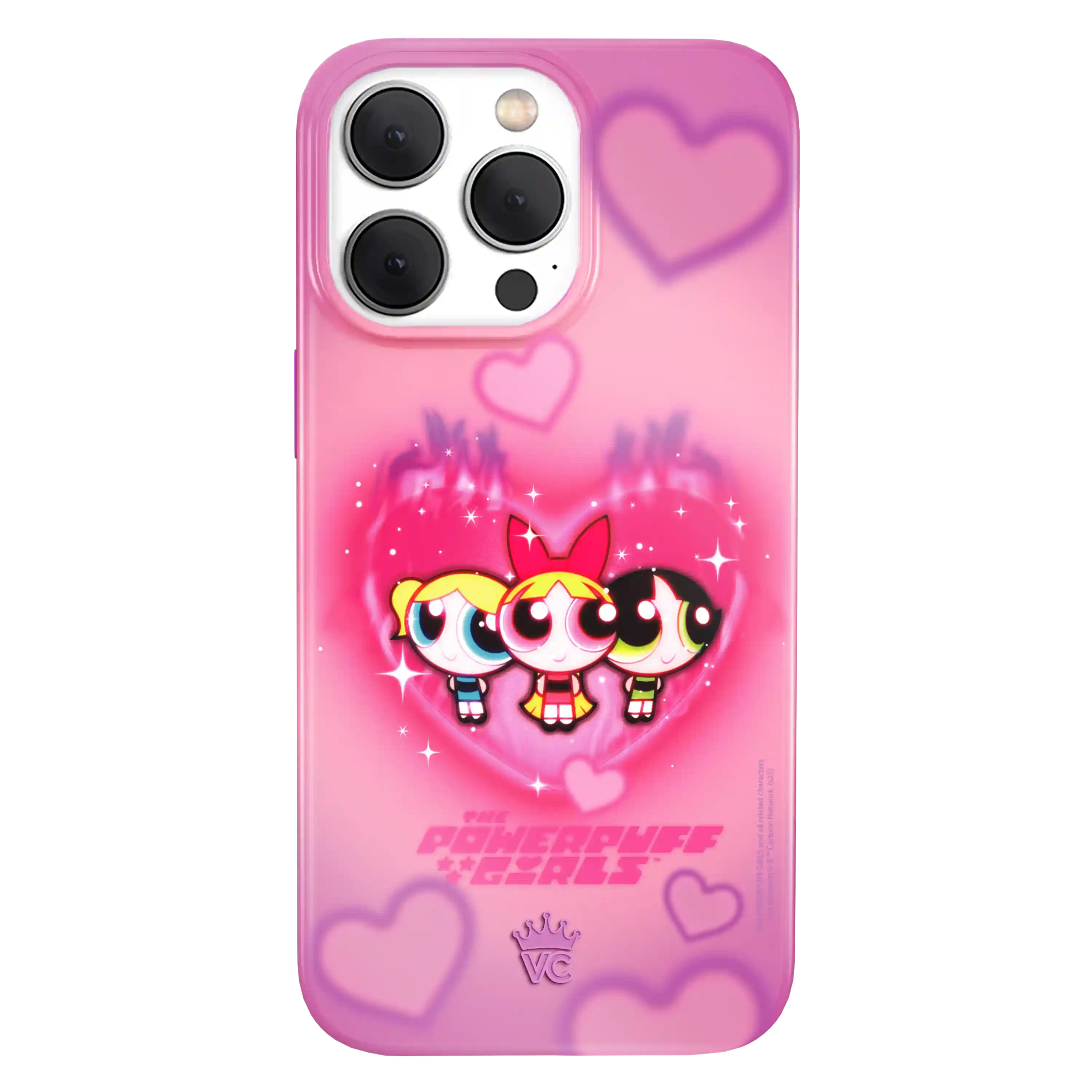 The Powerpuff Girls Airbrush Hearts iPhone Case