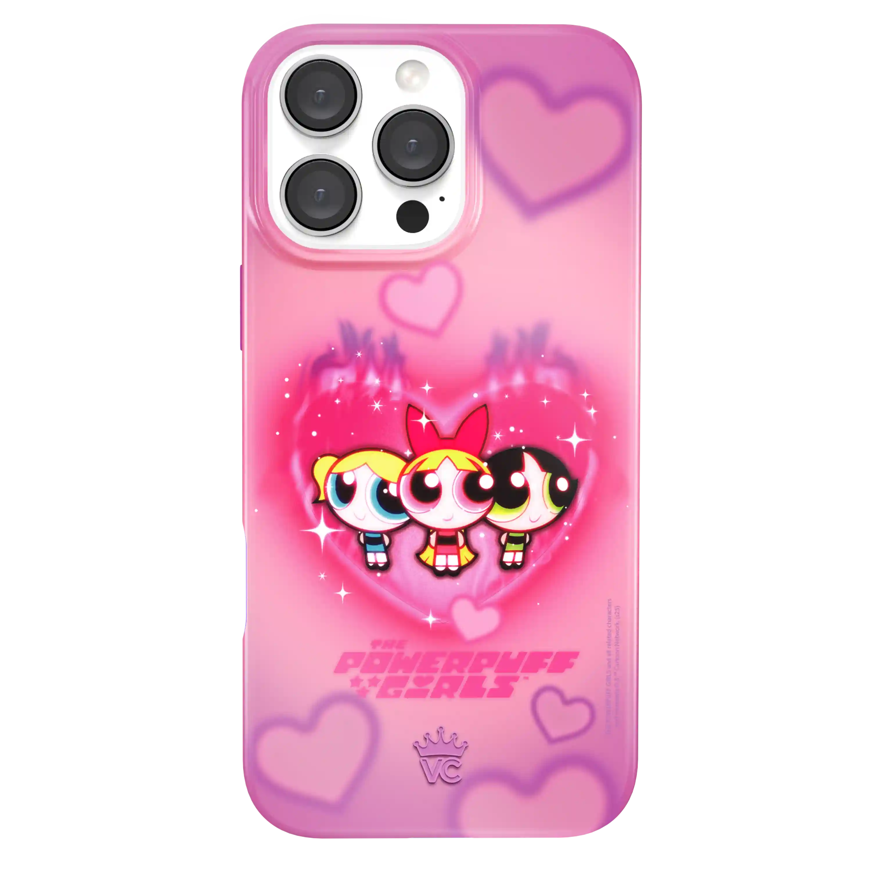 The Powerpuff Girls Airbrush Hearts iPhone Case