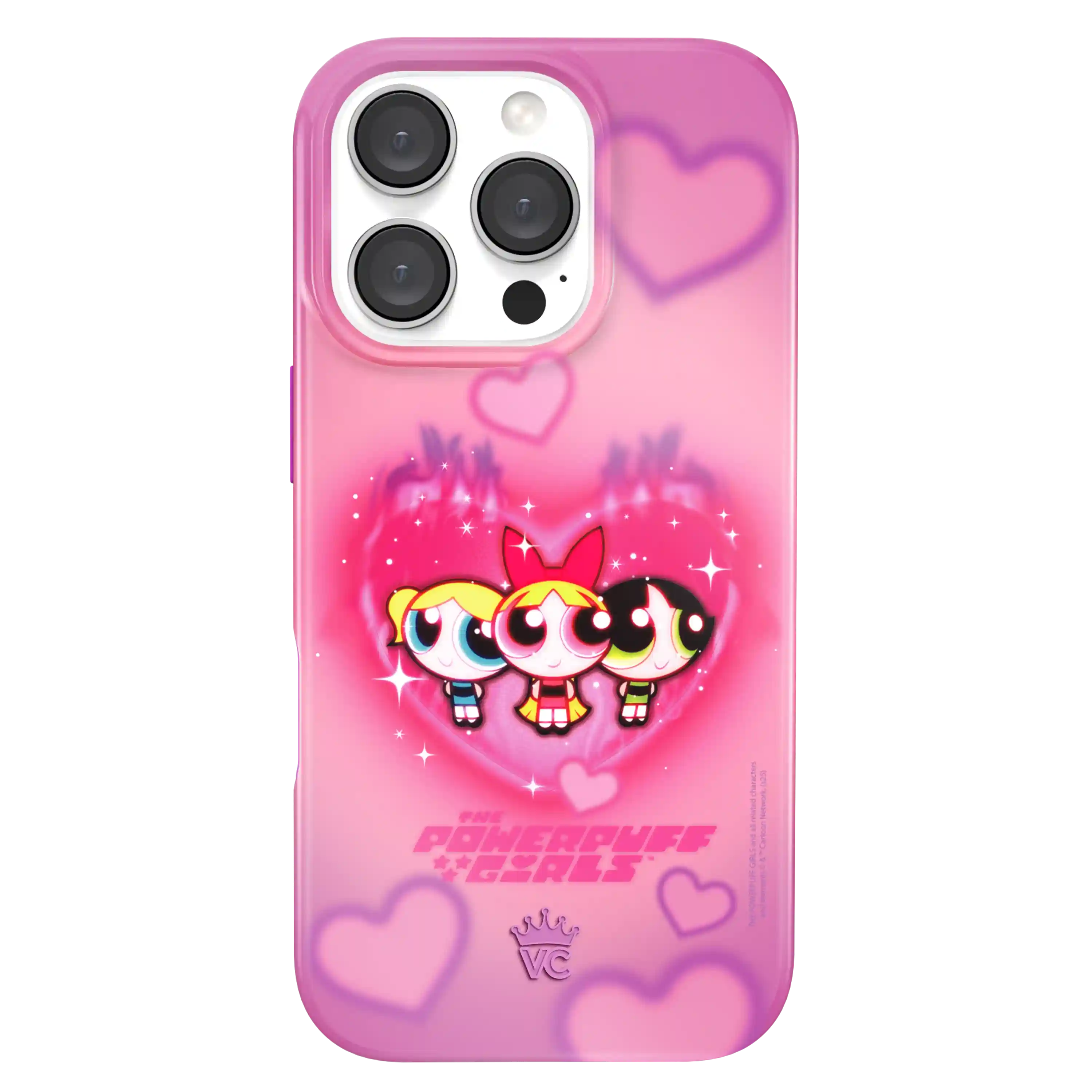 The Powerpuff Girls Airbrush Hearts iPhone Case