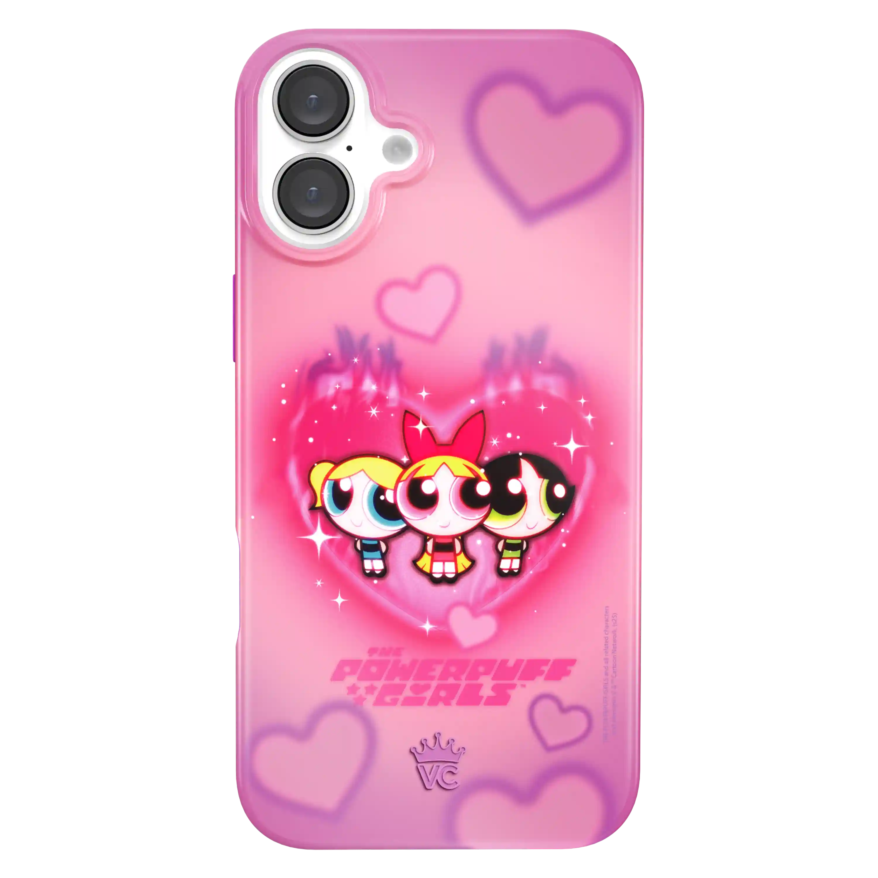 The Powerpuff Girls Airbrush Hearts iPhone Case