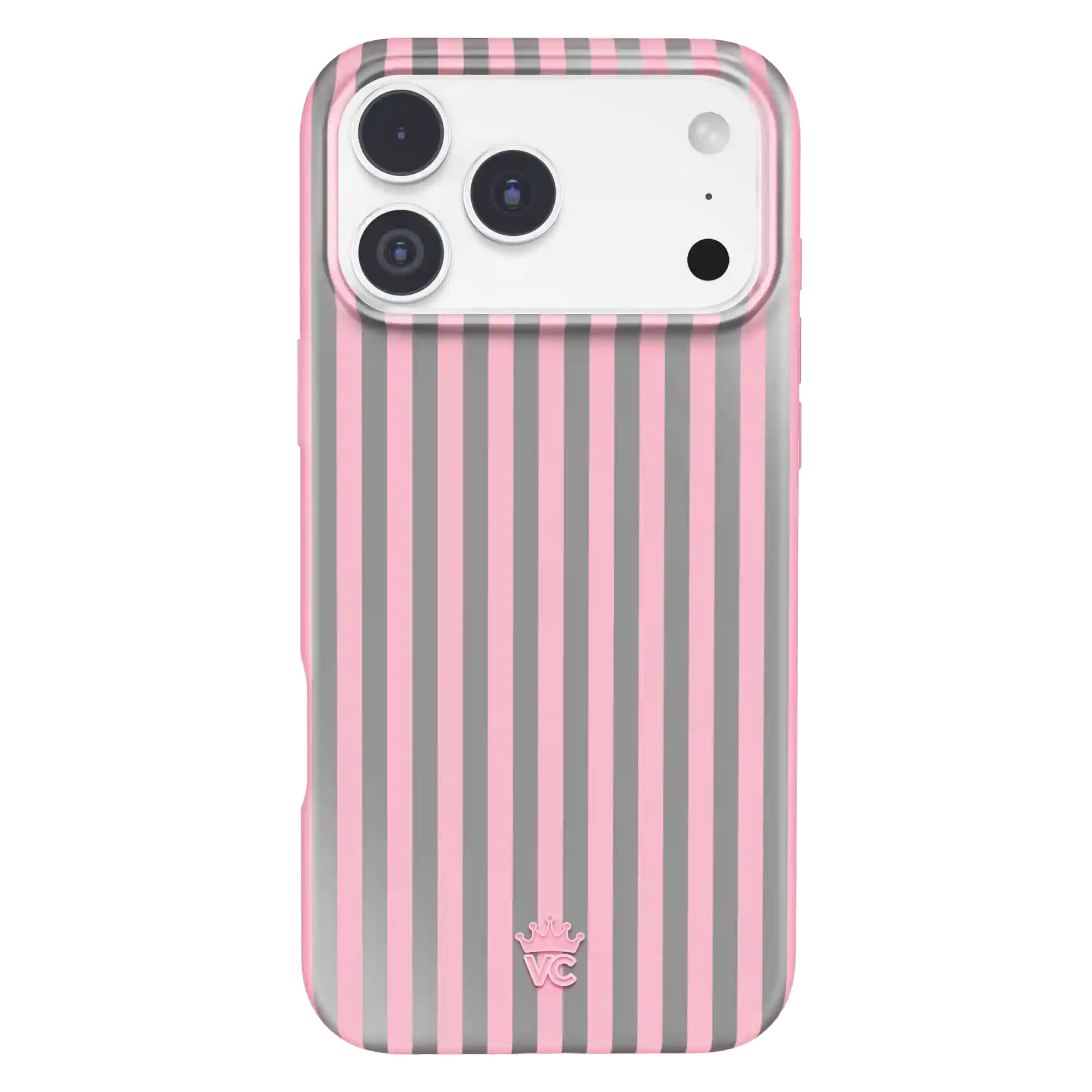 Pink Chrome Stripes iPhone Case
