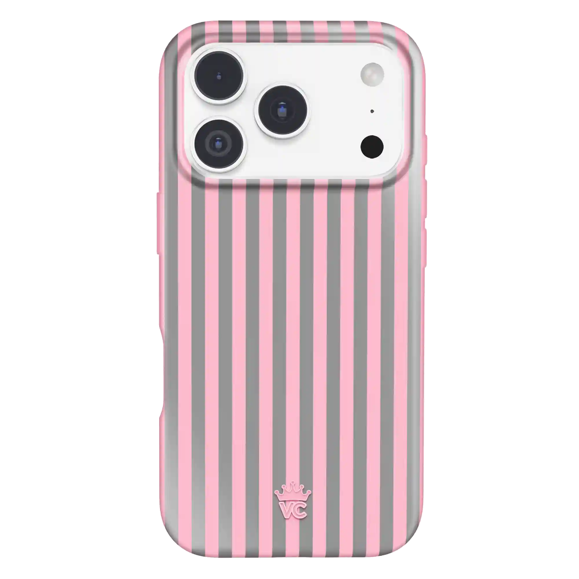 Pink Chrome Stripes iPhone Case