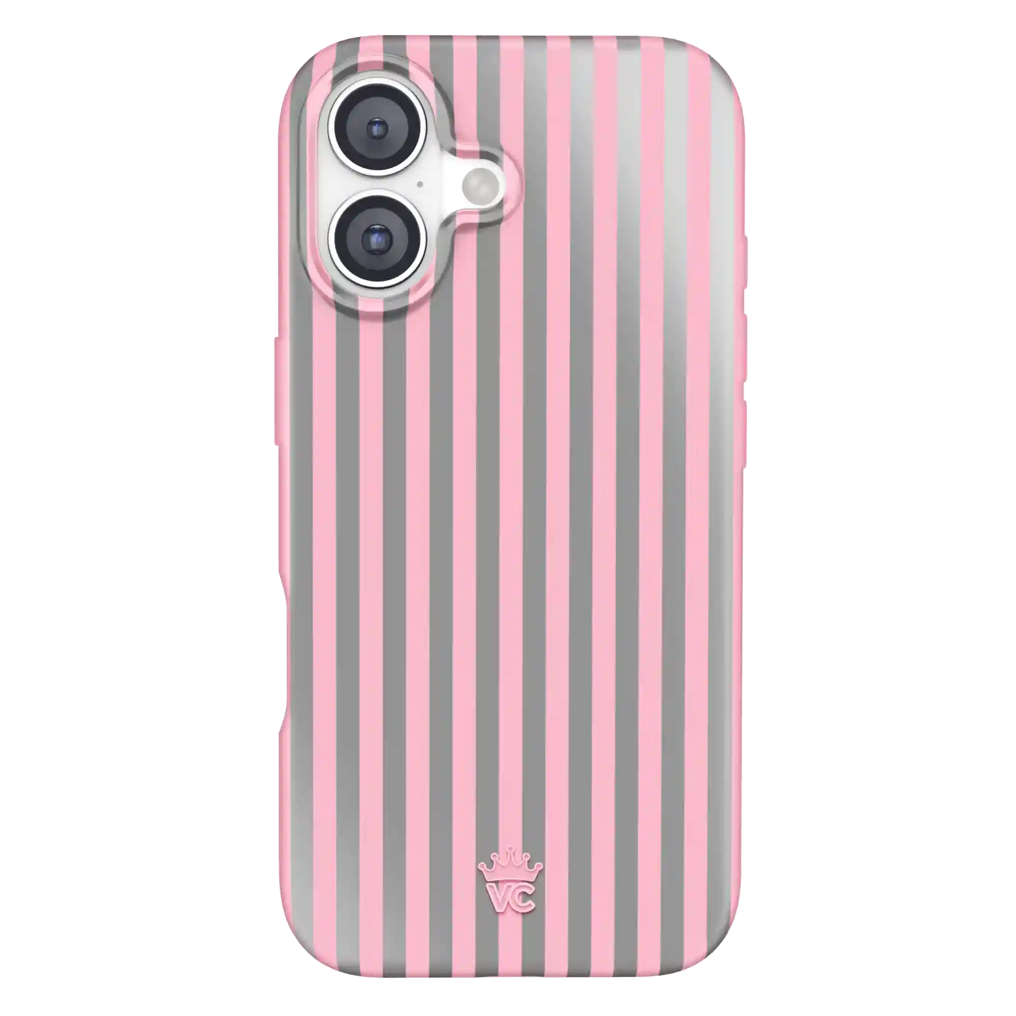 Pink Chrome Stripes iPhone Case