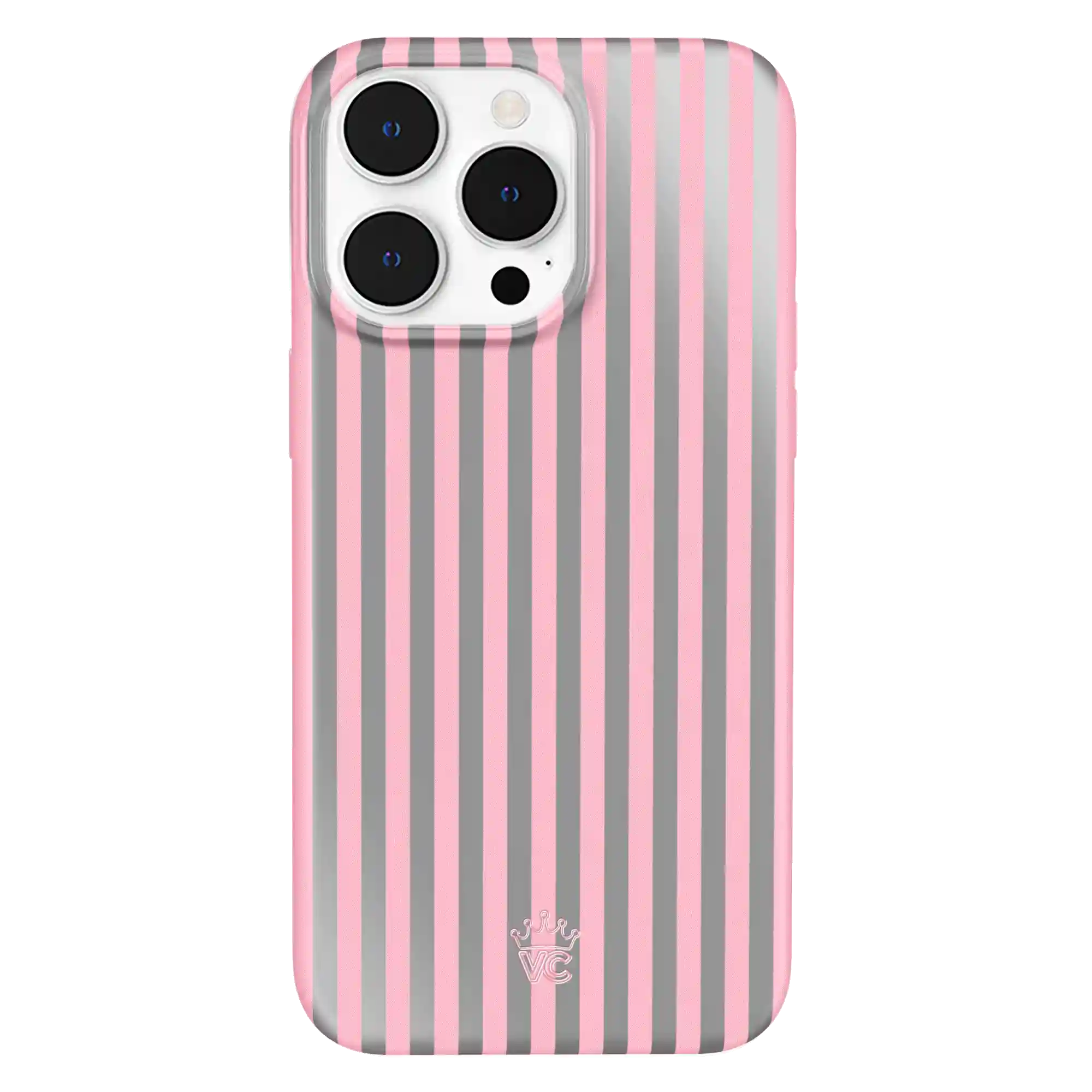 Pink Chrome Stripes iPhone Case