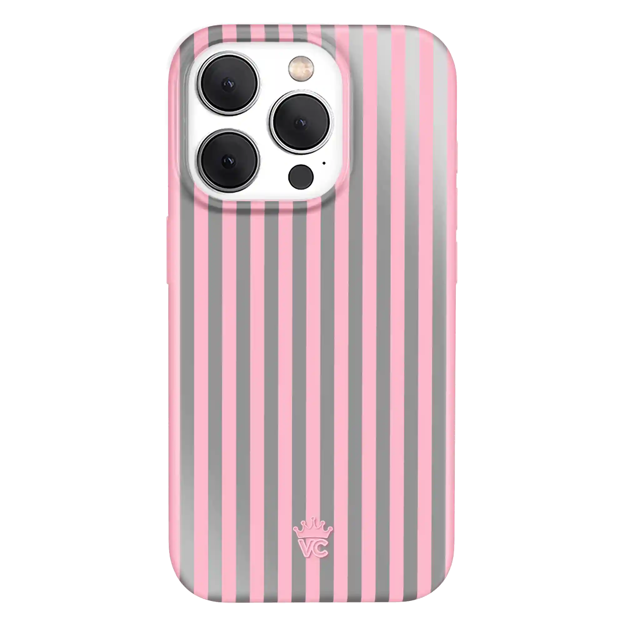 Pink Chrome Stripes iPhone Case