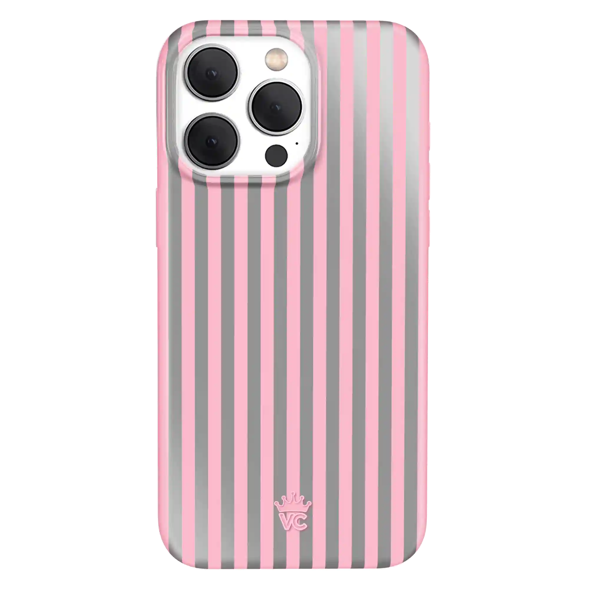 Pink Chrome Stripes iPhone Case
