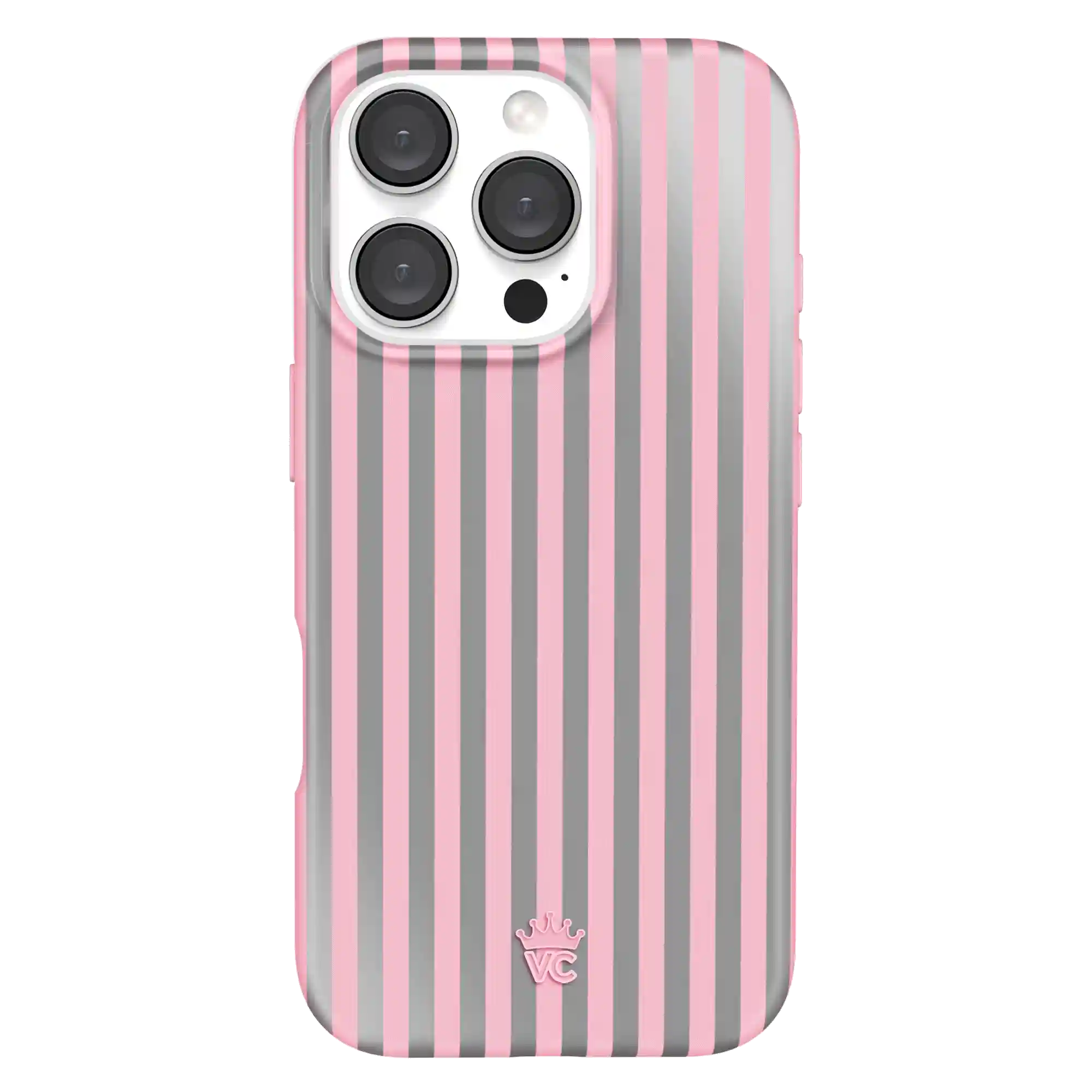 Pink Chrome Stripes iPhone Case