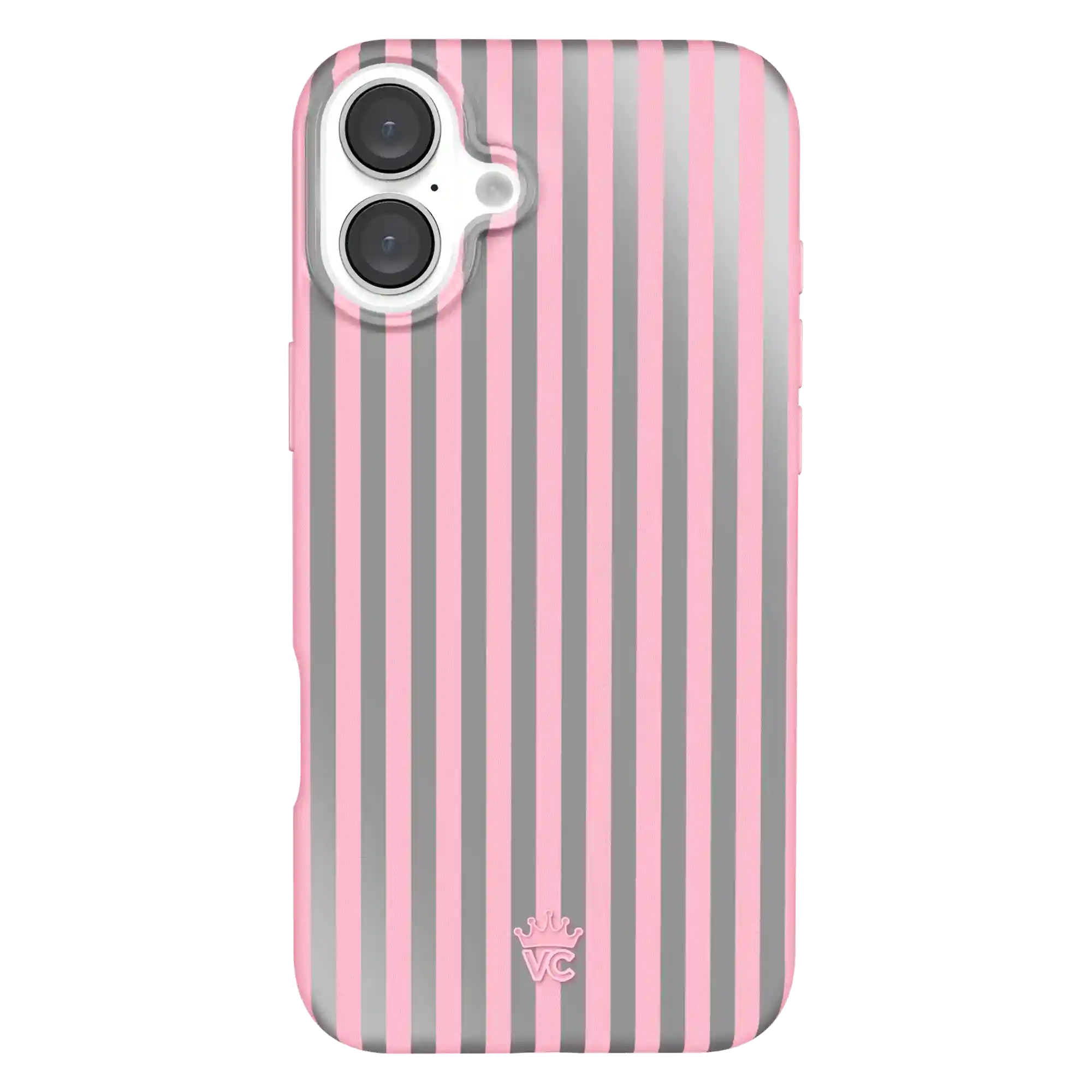 Pink Chrome Stripes iPhone Case