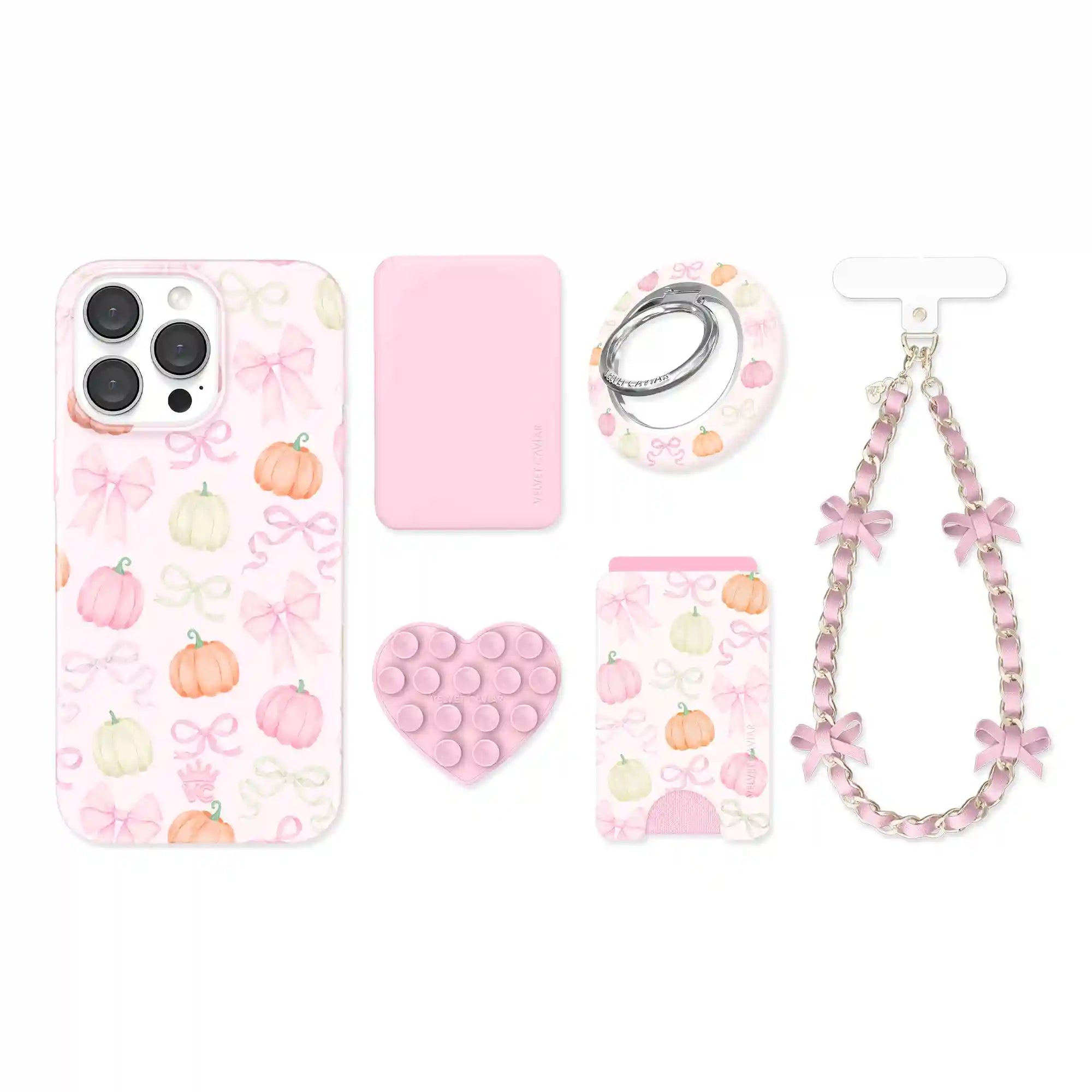 Pink Pumpkin Princess iPhone Bundle Set