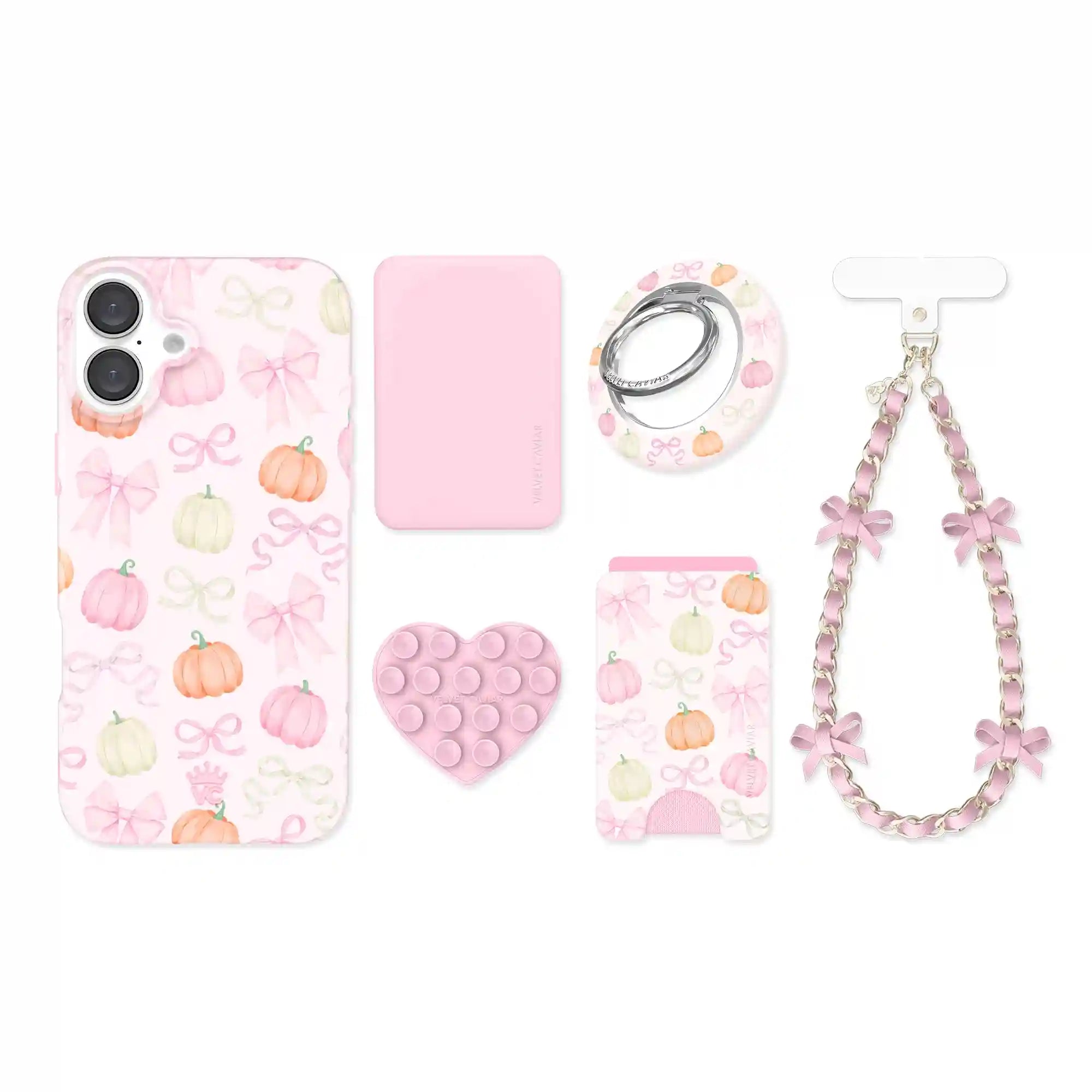 Pink Pumpkin Princess iPhone Bundle Set