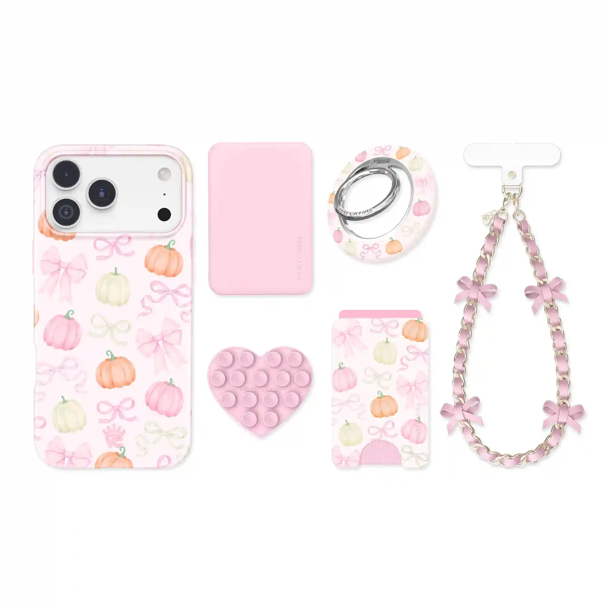 Pink Pumpkin Princess iPhone Bundle Set