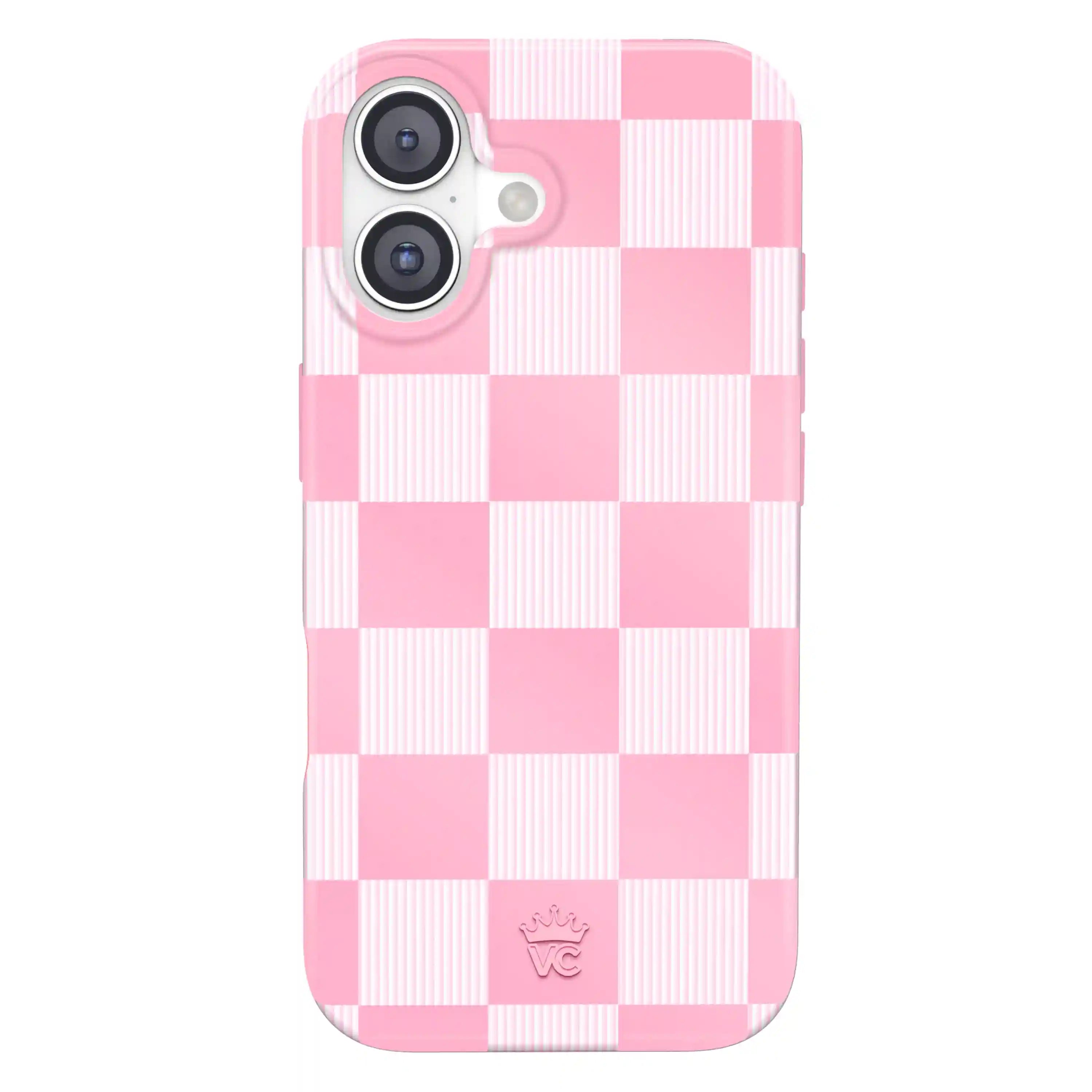 Pink Vibe Checkered iPhone Case