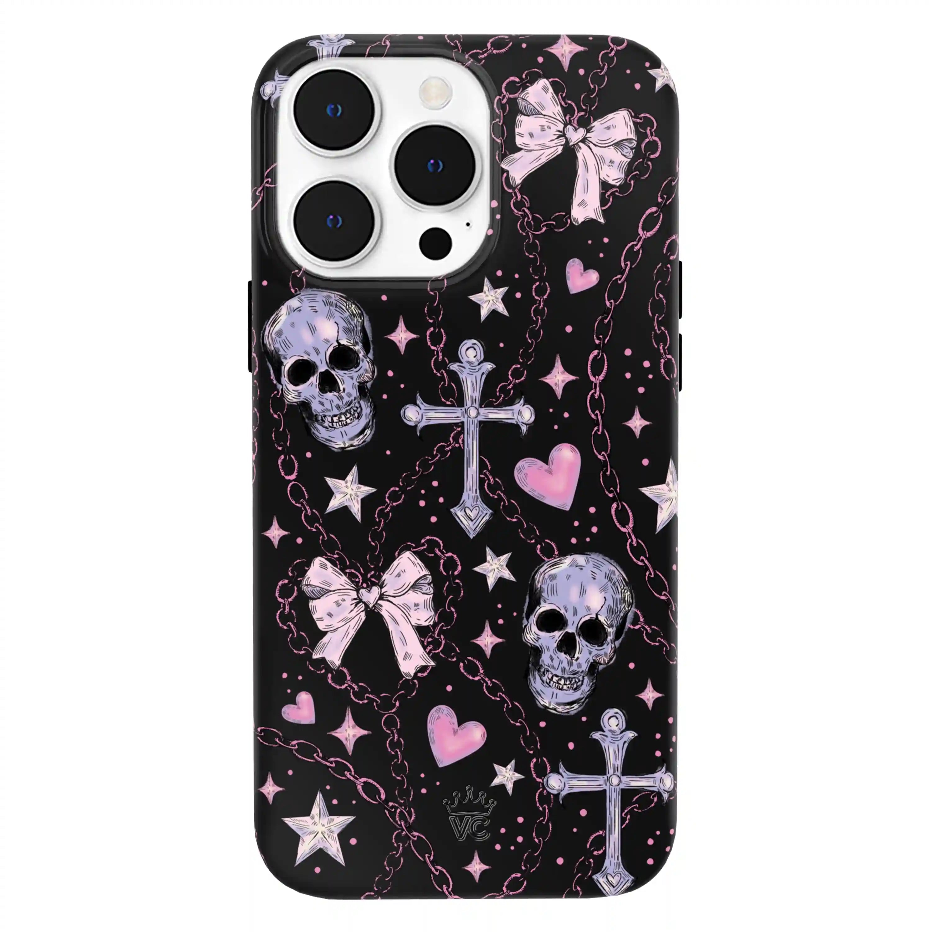 Pretty Punk Skulls iPhone Case