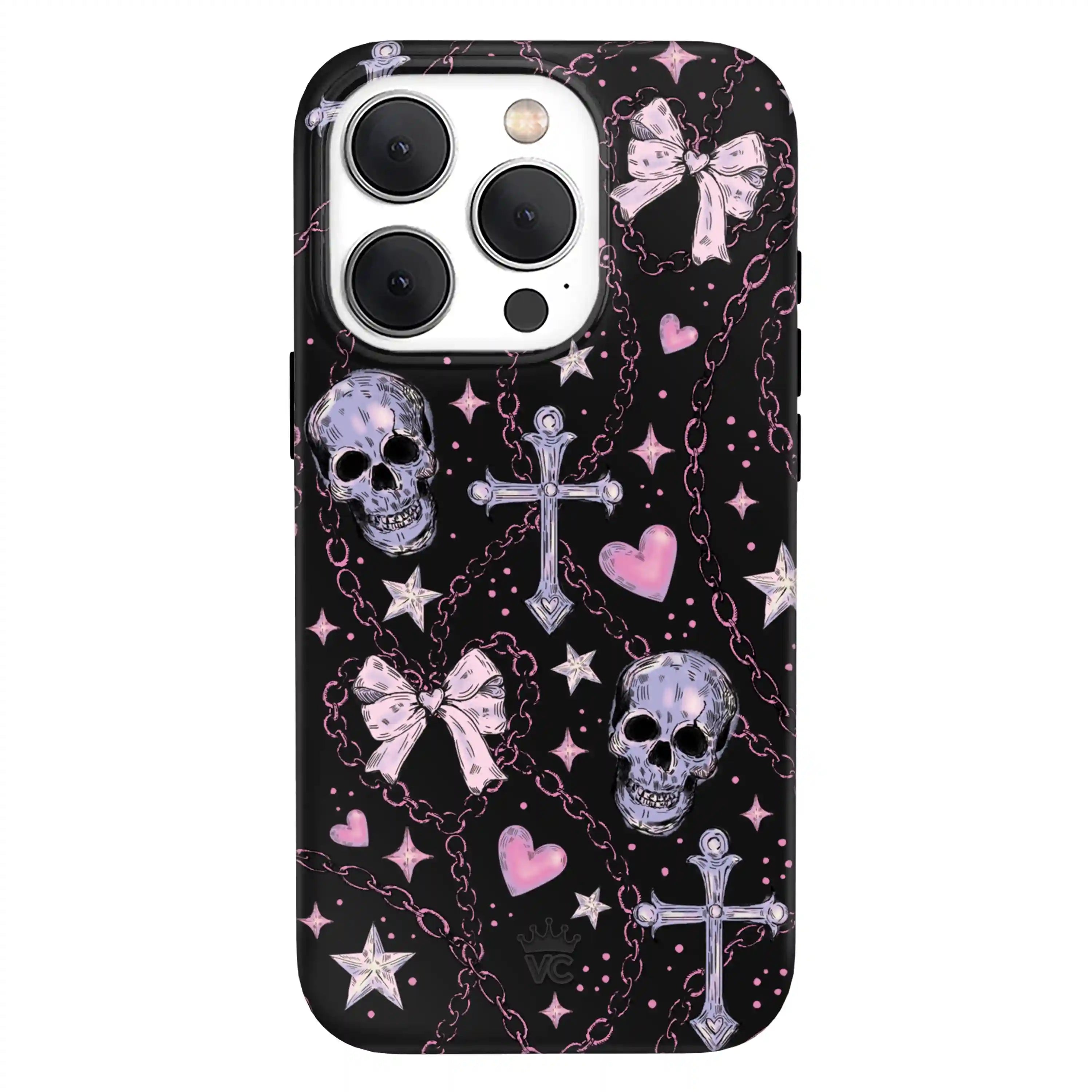 Pretty Punk Skulls iPhone Case