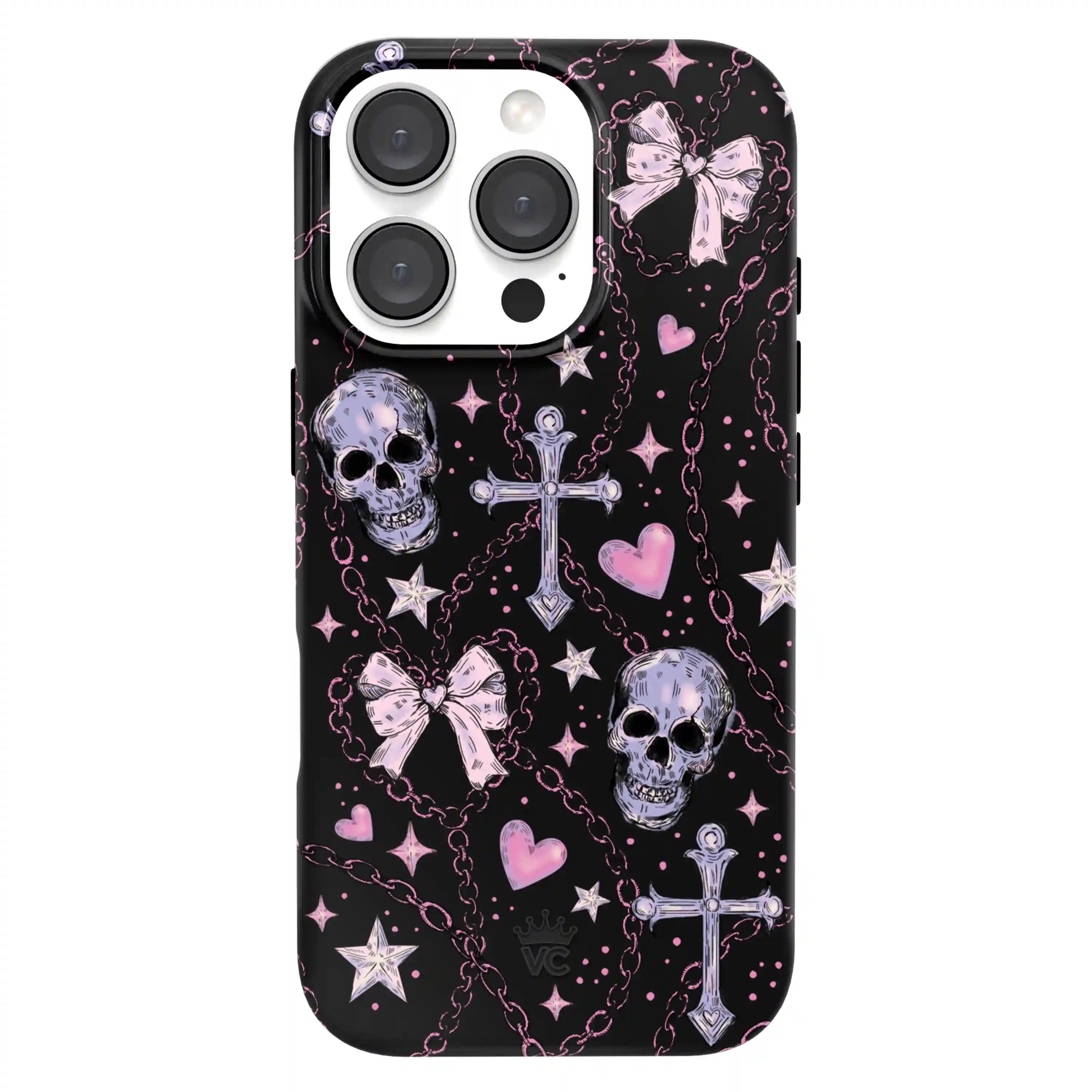 Pretty Punk Skulls iPhone Case