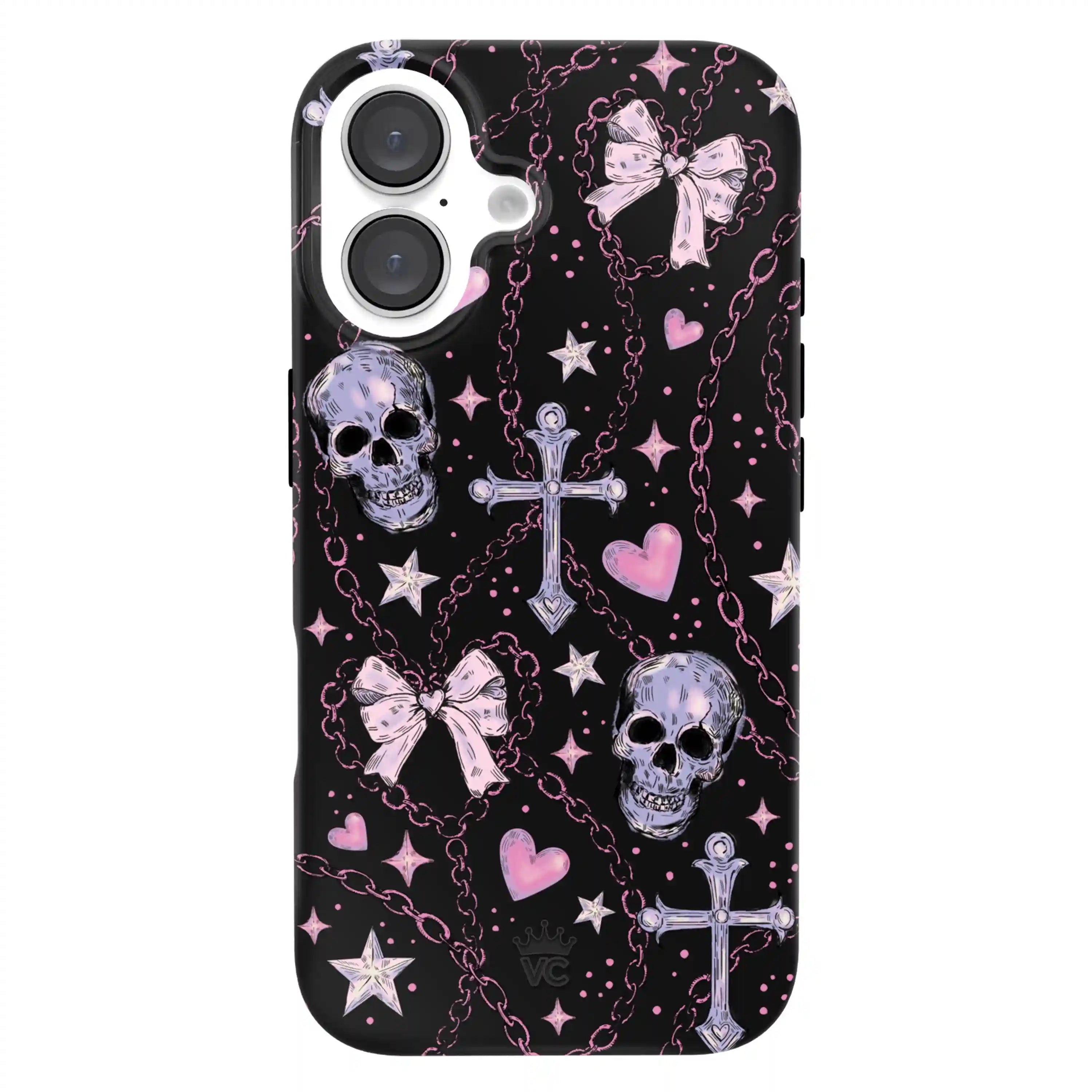 Pretty Punk Skulls iPhone Case