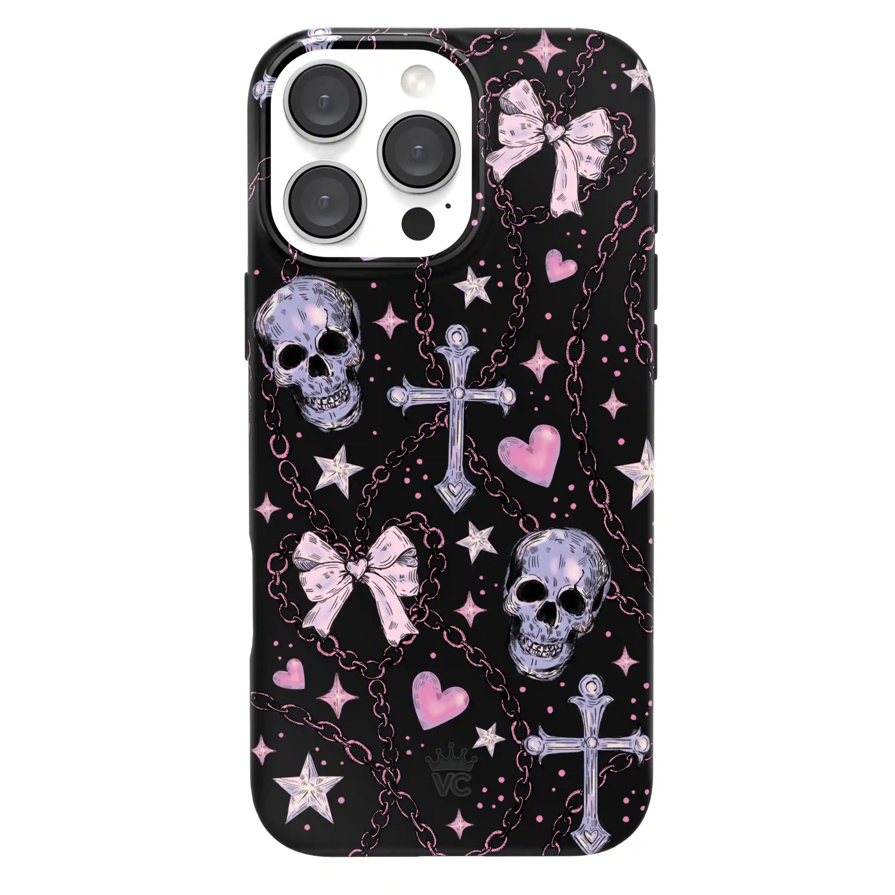Pretty Punk Skulls iPhone Case