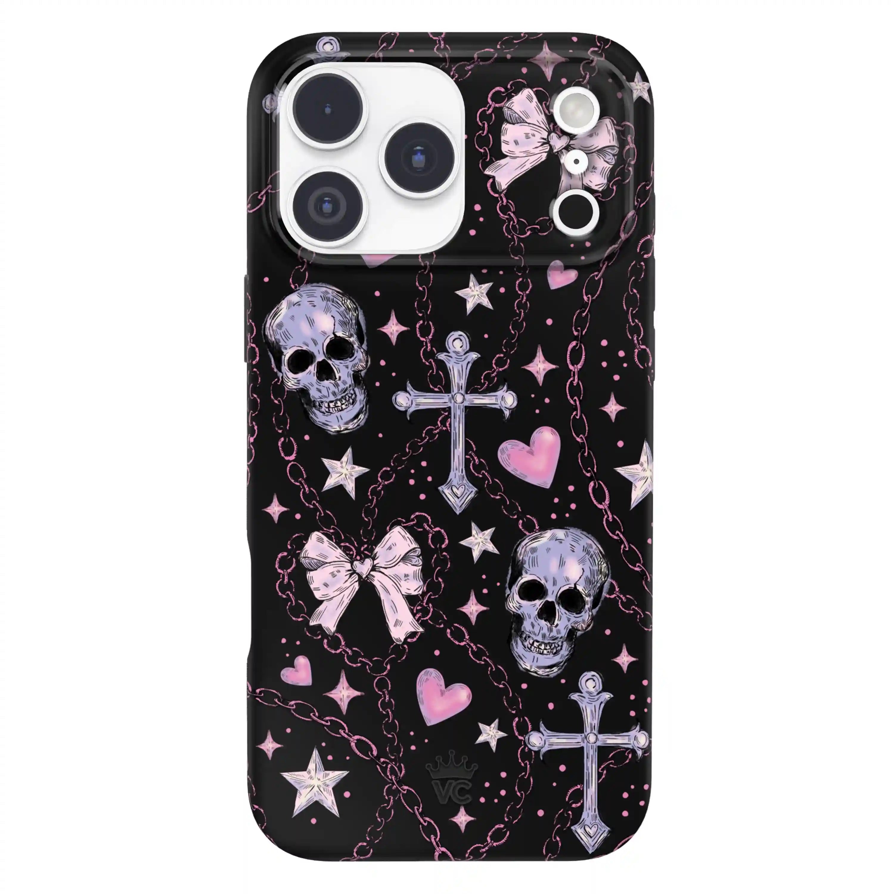 Pretty Punk Skulls iPhone Case