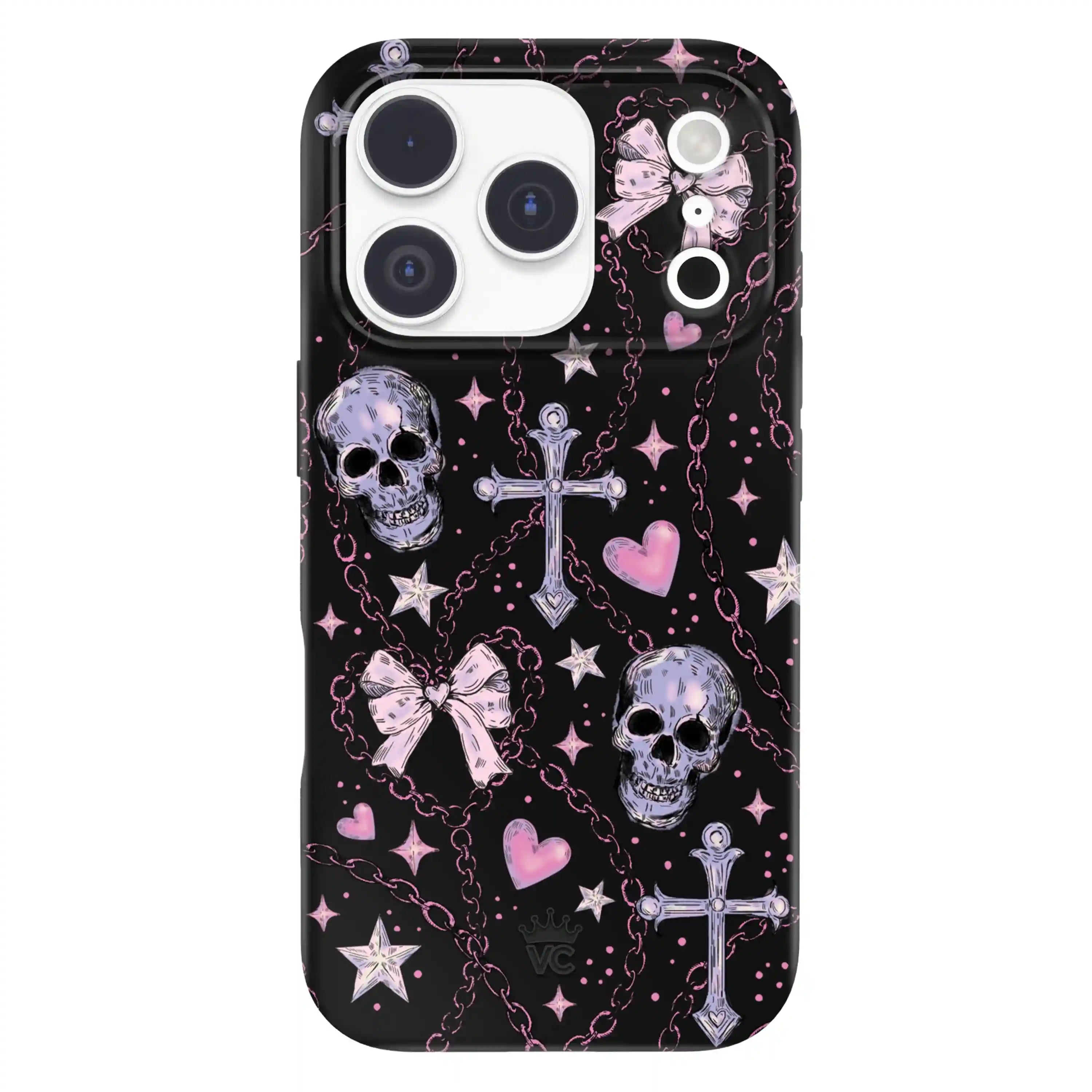 Pretty Punk Skulls iPhone Case