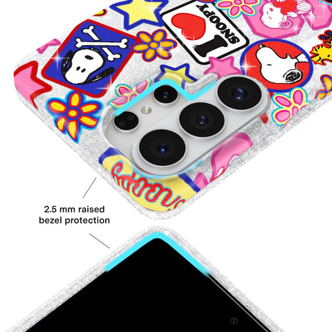 Snoopy Patchwork Glitter Samsung Case