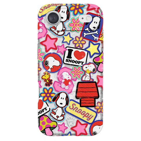 Snoopy Patchwork Glitter iPhone Case