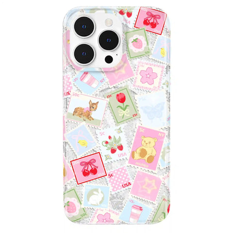 Spring Whimsy Stamps Glitter iPhone Case