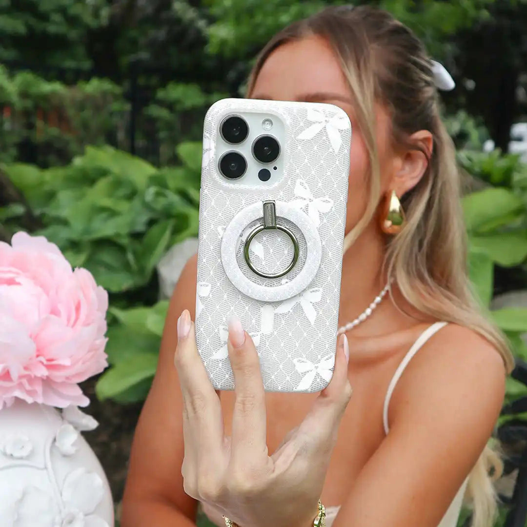 Vintage Lace Bows iPhone Case