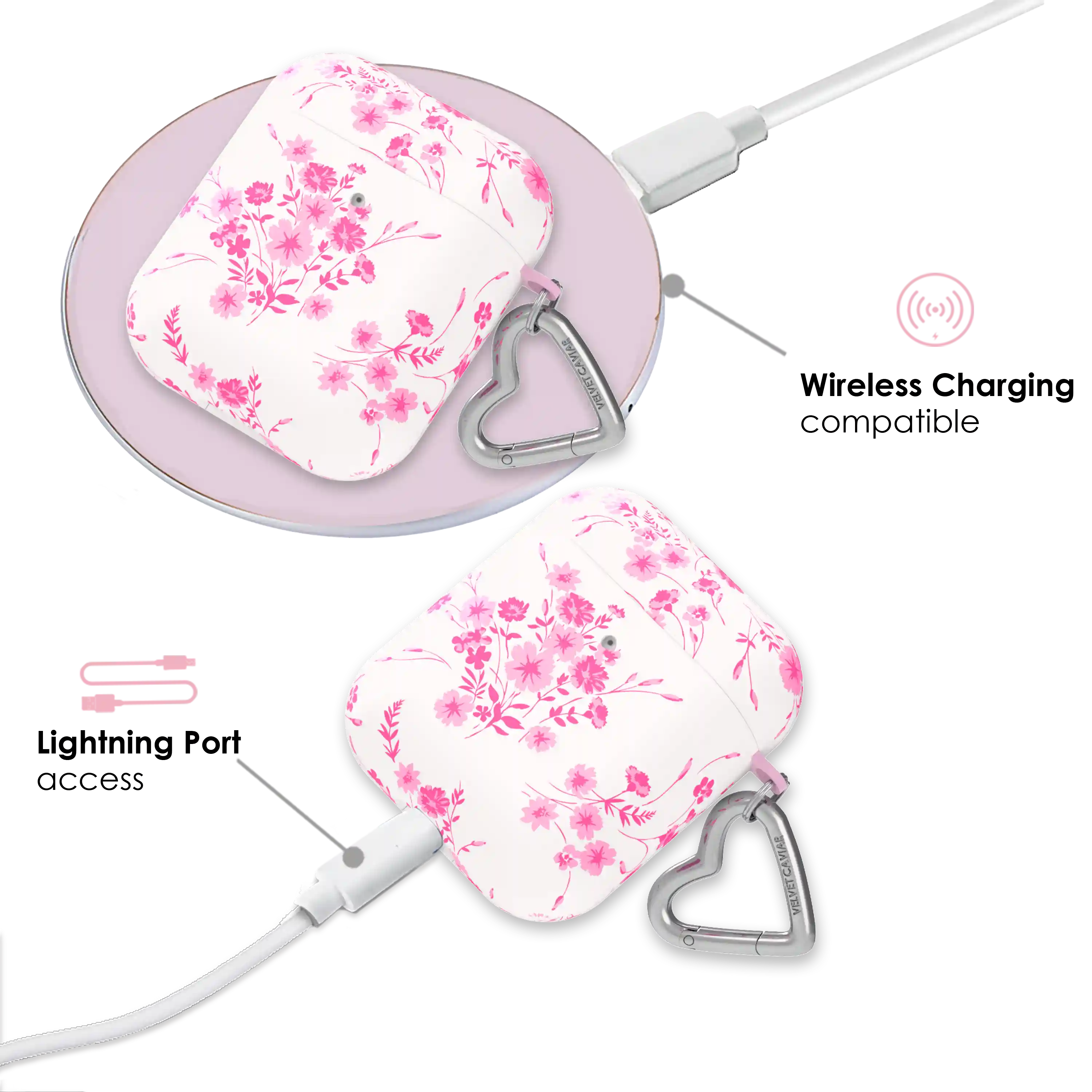 French Rose Floral AirPod Case