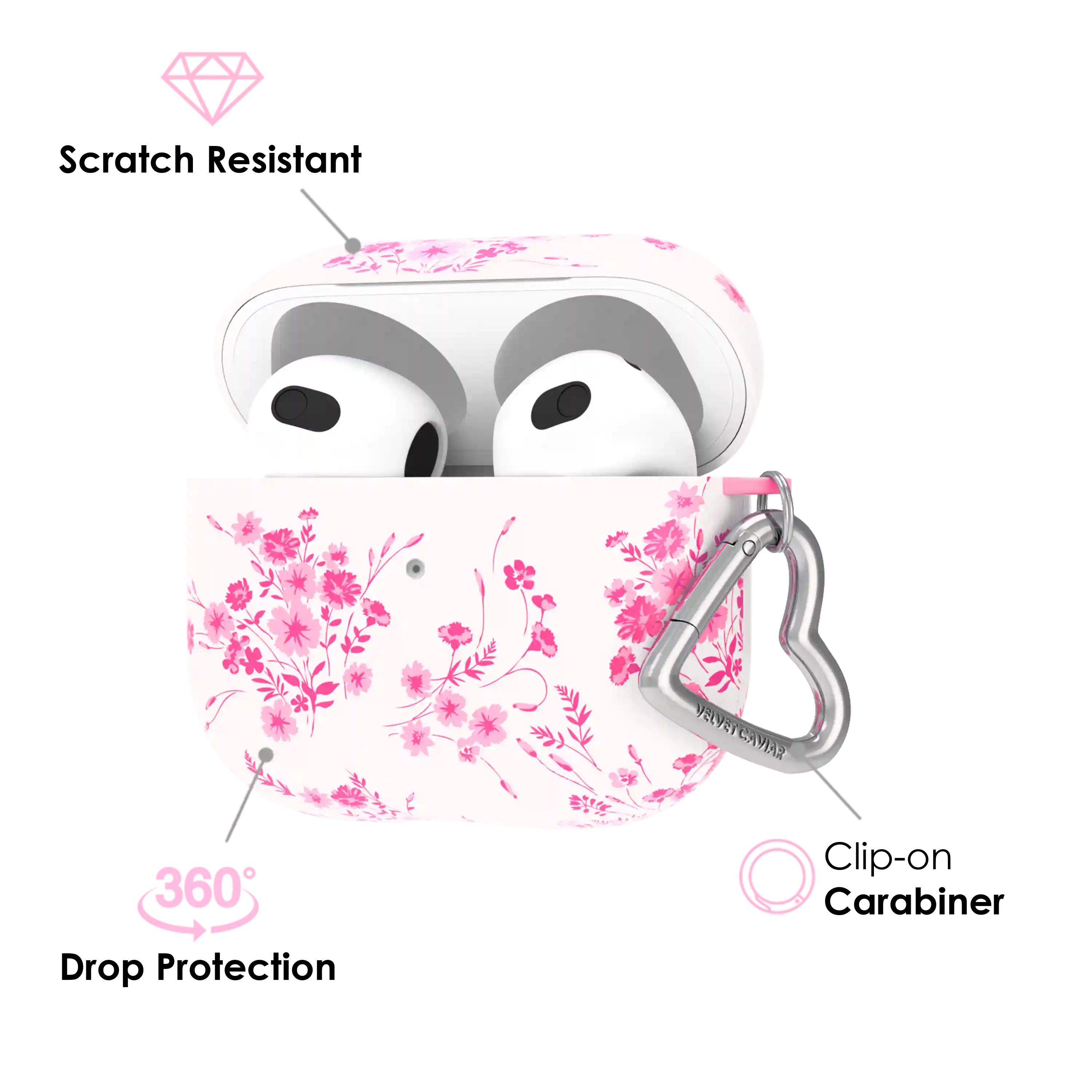 French Rose Floral AirPod Case