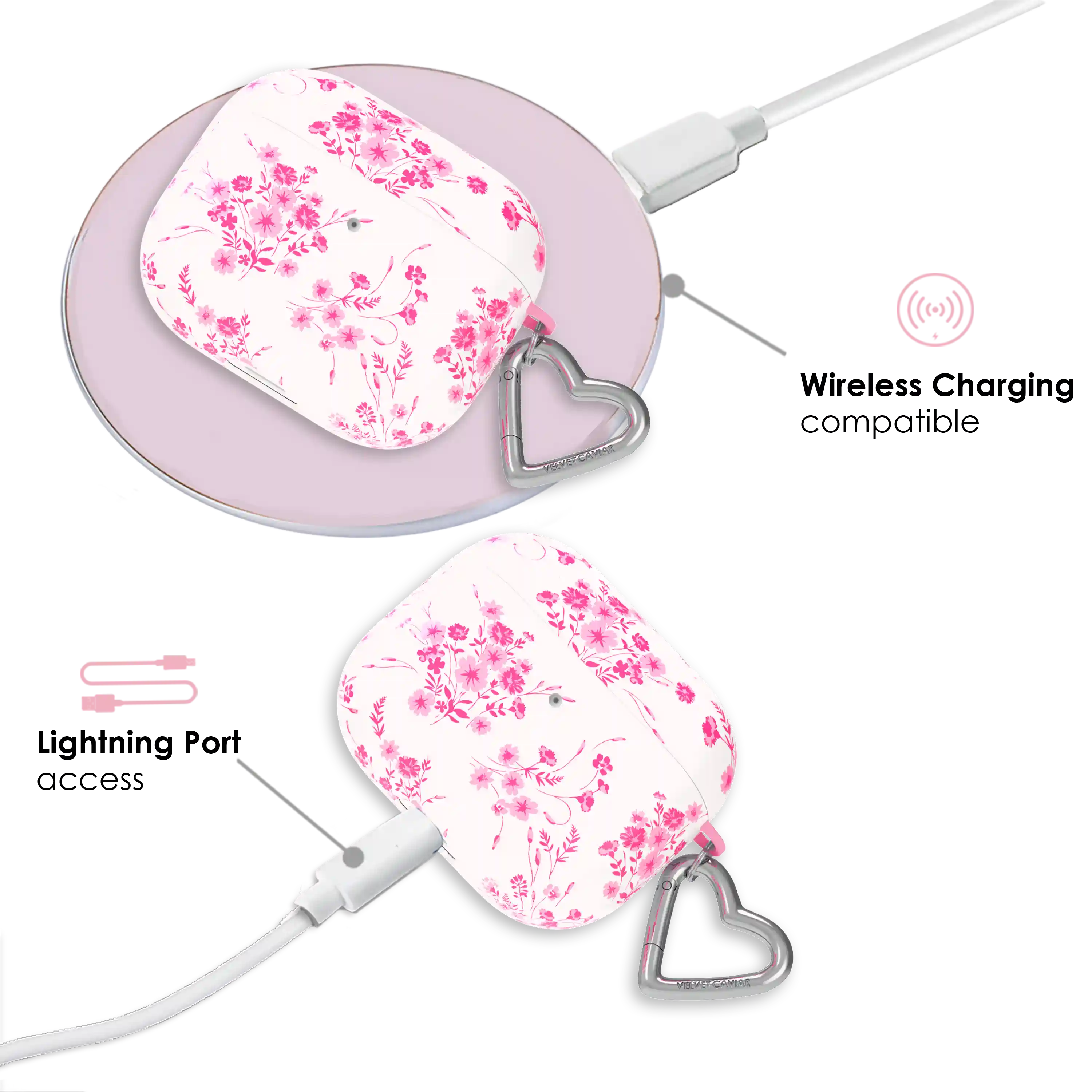 French Rose Floral AirPod Case