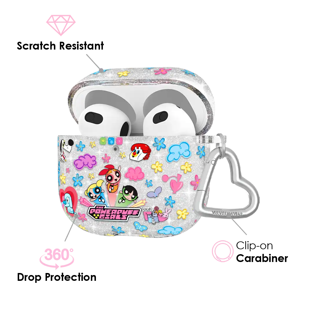 The Powerpuff Girls Girl Power Glitter AirPod Case